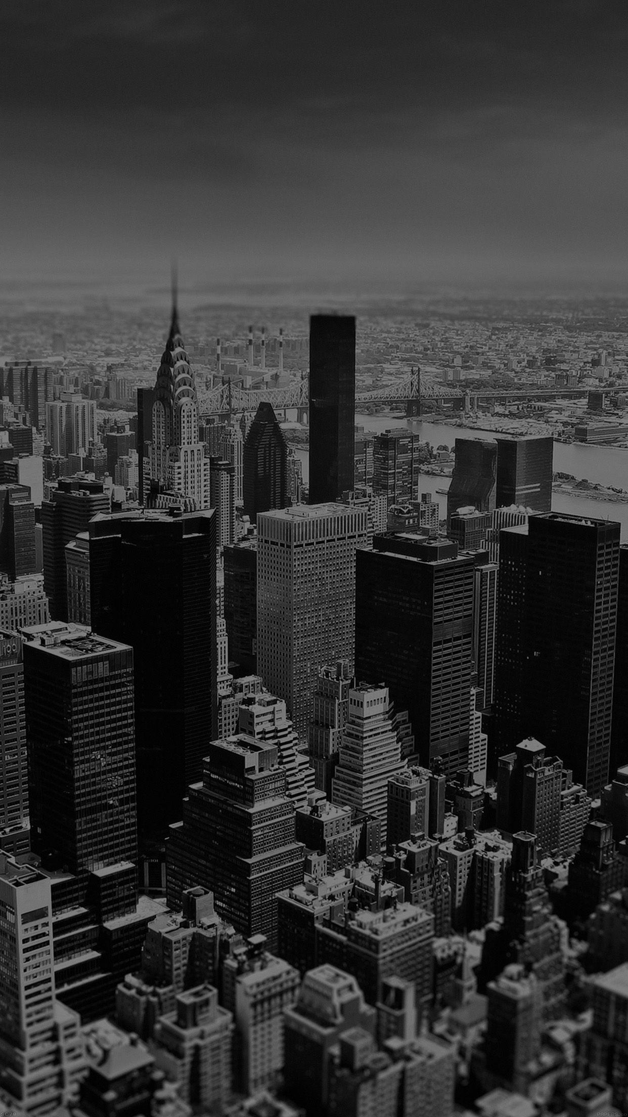 1242x2208 New York City iPhone Wallpaper Black And White