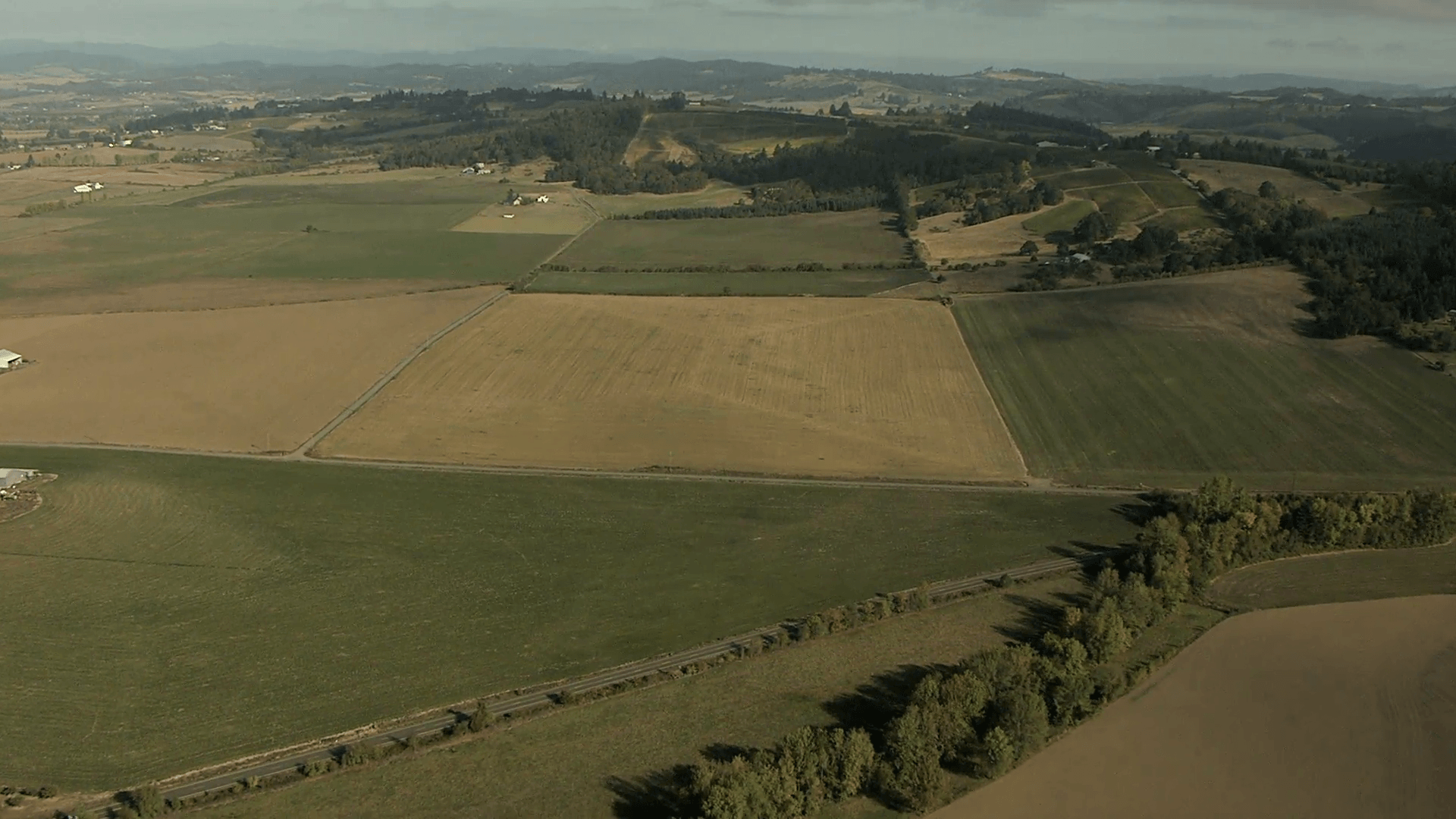 1920x1080 Aerial America Oregon crops farm valley industry planting Stock