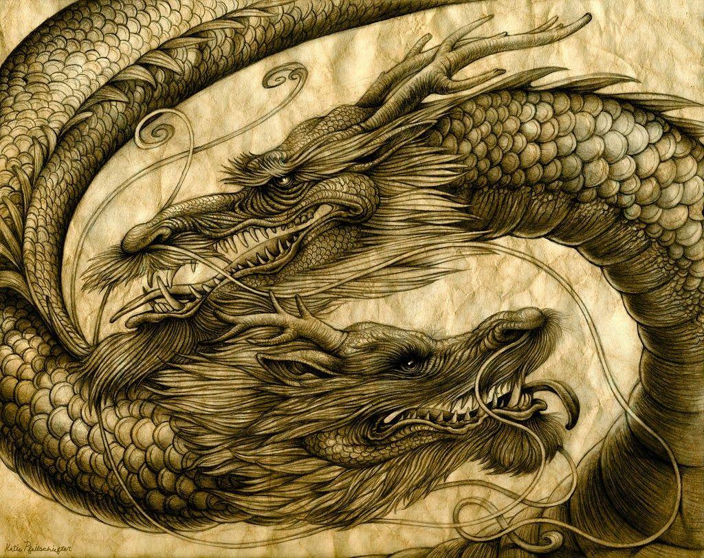 1024x812 Wallpaper de dragones chinos HD. fondos black