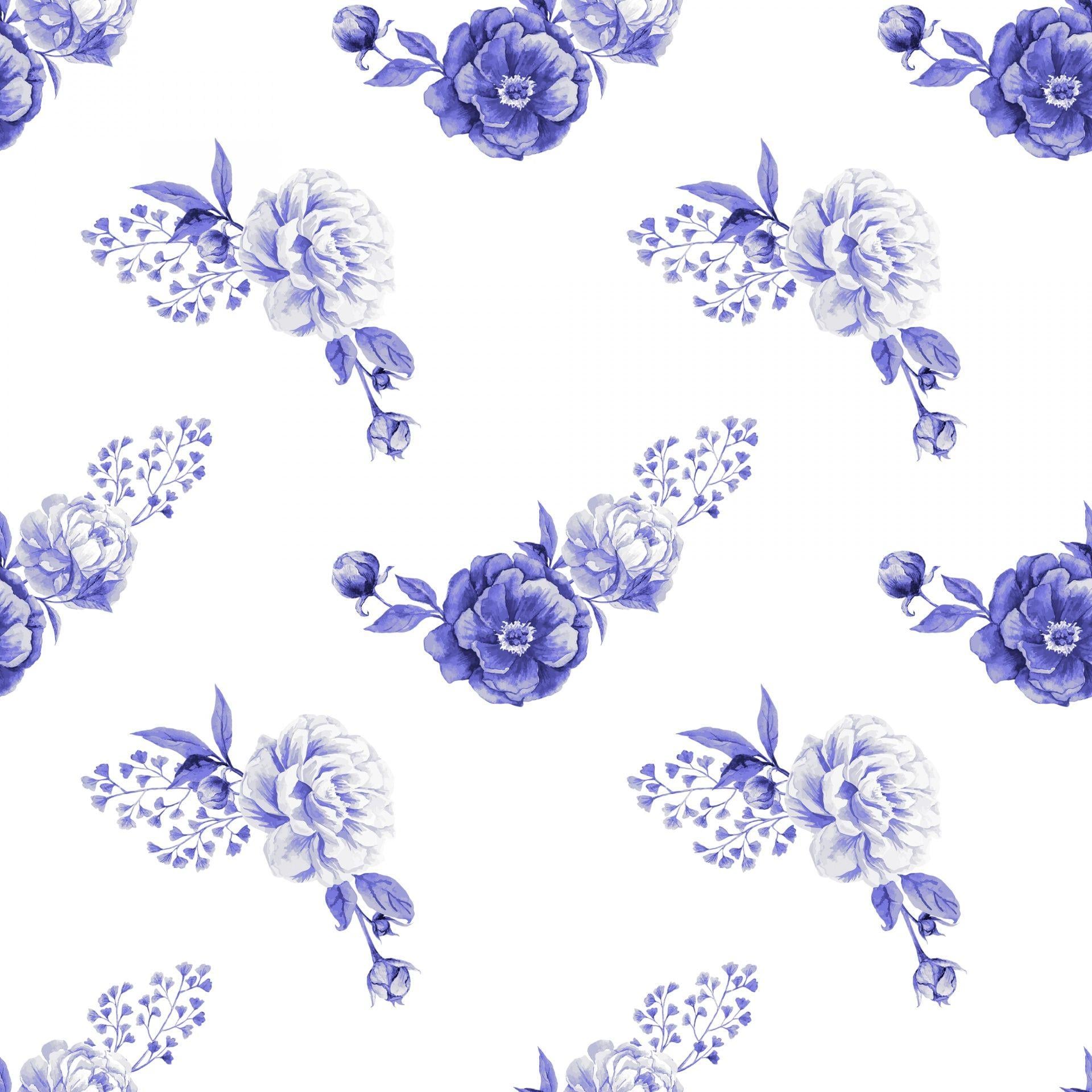1920x1920 Floral Watercolor Flowers Wallpaper Free Domain Picture