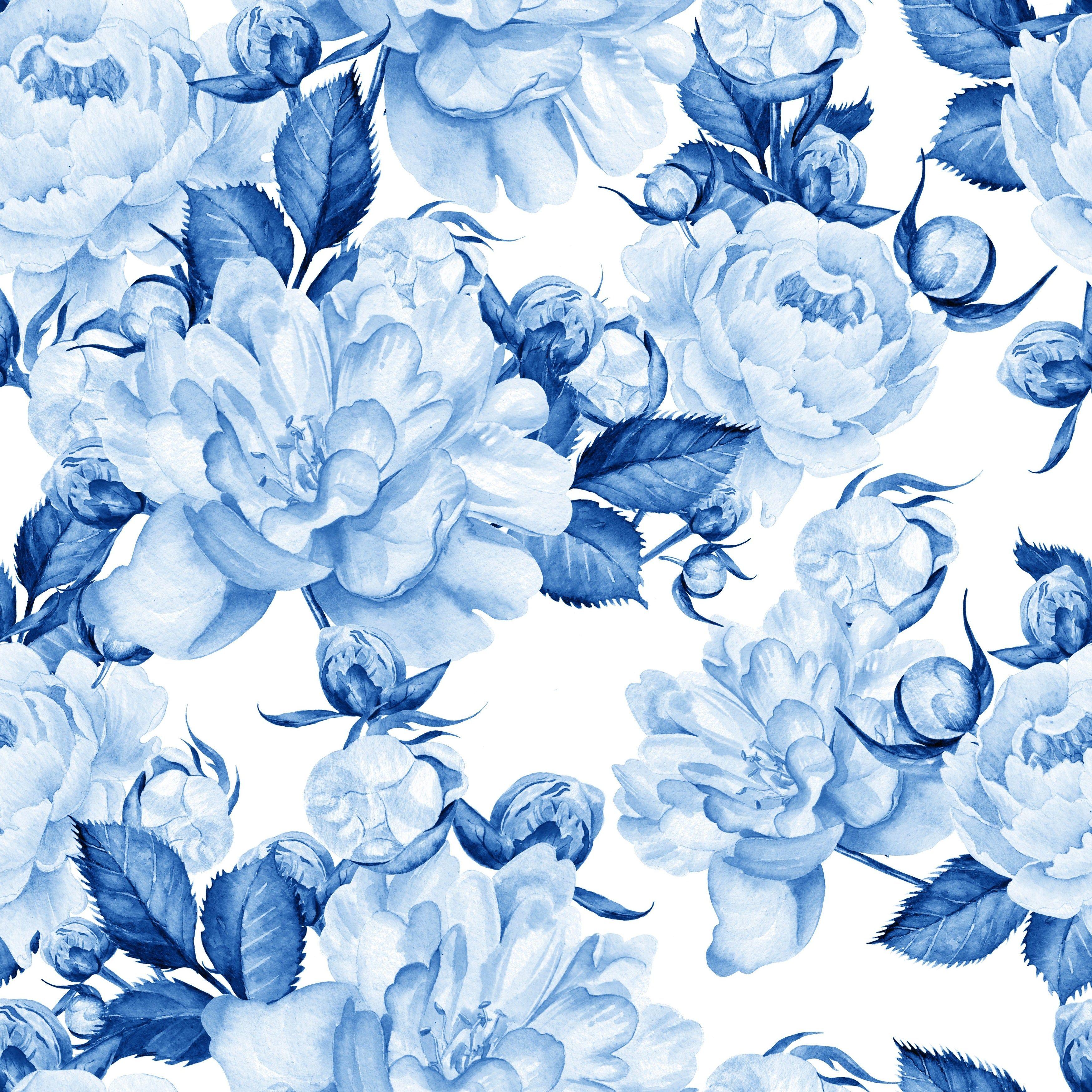 Blue Watercolor Flowers Wallpapers Top Free Blue Watercolor Flowers Backgrounds WallpaperAccess