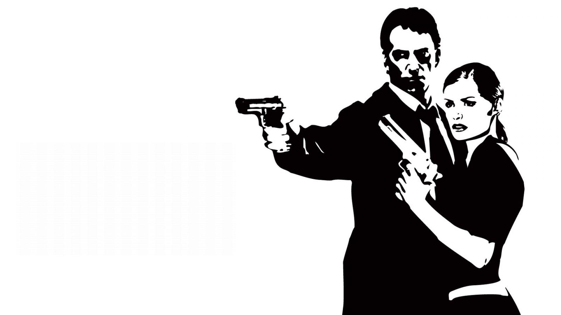 1920x1080 Download Wallpaper 1920x1080 max payne, female, pistols, look, hands Full HD 1080p HD Background. Max payne, Silhouette art, Max
