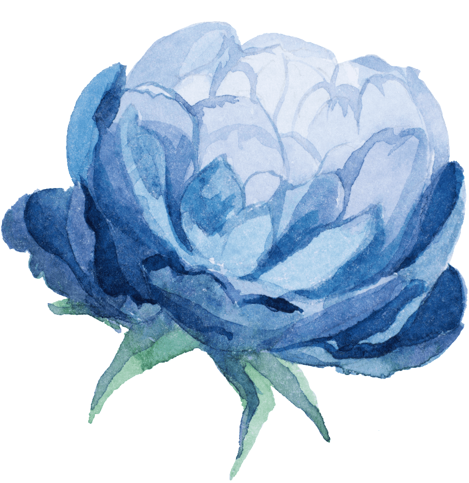 924x953 Blue Transparent Background Watercolor Flower Png