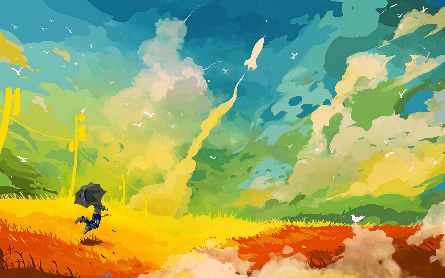 1440x900 Free Clouds Art computer desktop wallpaper