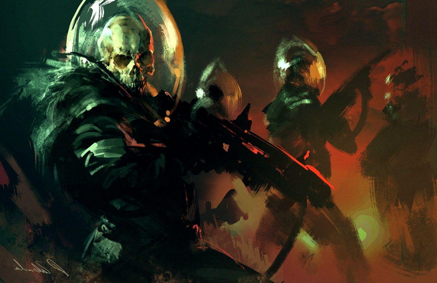 1472x952 Horror Skull Wallpaper