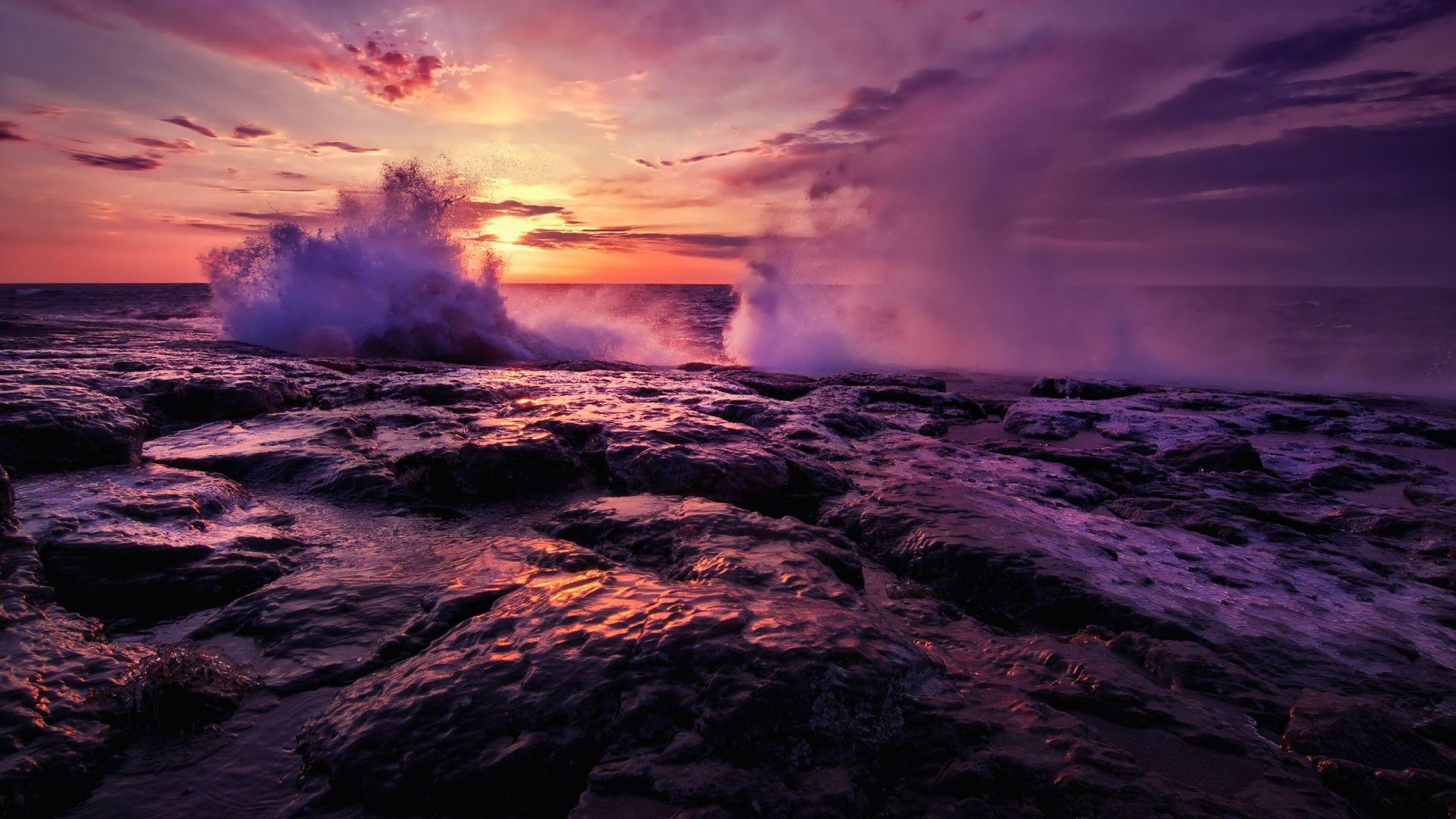 1920x1080 Free download ocean waves sunset wallpaper ocean waves sunset wallpaper ocean [2560x1600] for your Desktop, Mobile & Tablet. Explore HD Ocean Sunset Wallpaper. Beach Sunset Wallpaper, Ocean Sunsets Wallpaper
