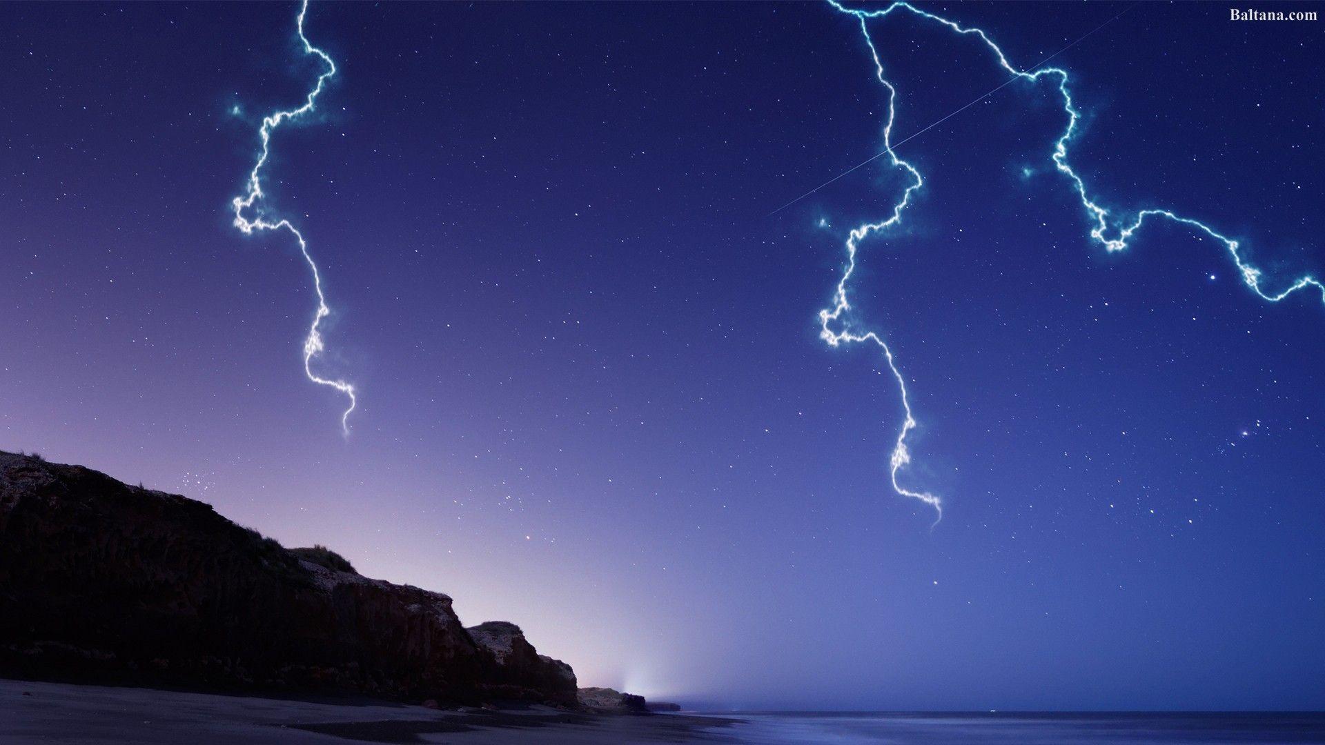 1920x1080 Lightning Background Wallpaper 30696