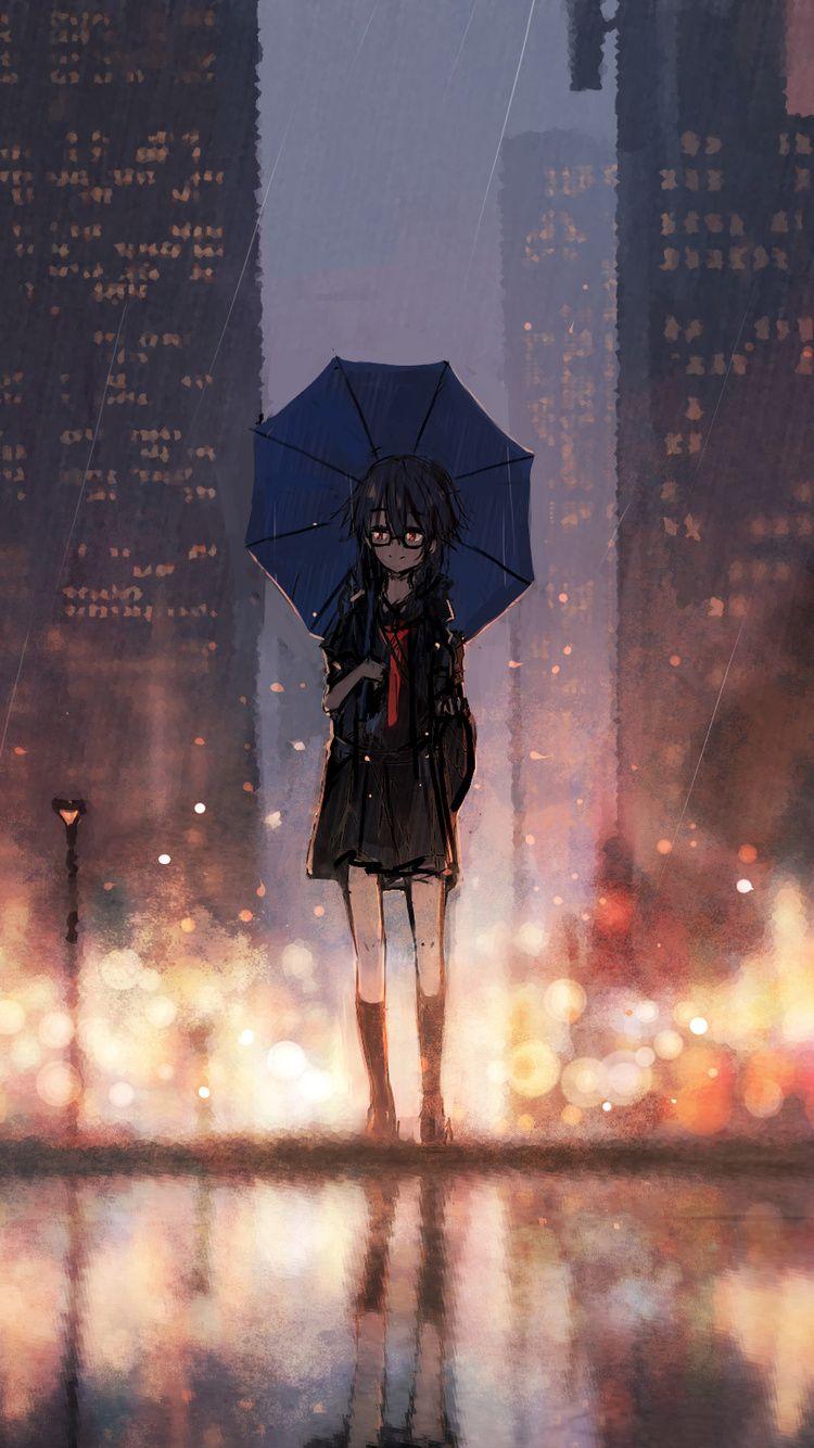 Image About Love In Anime By Beyondthisillusion  Rainy Day Anime Aesthetic  Transparent PNG  550x1000  Free Download on NicePNG