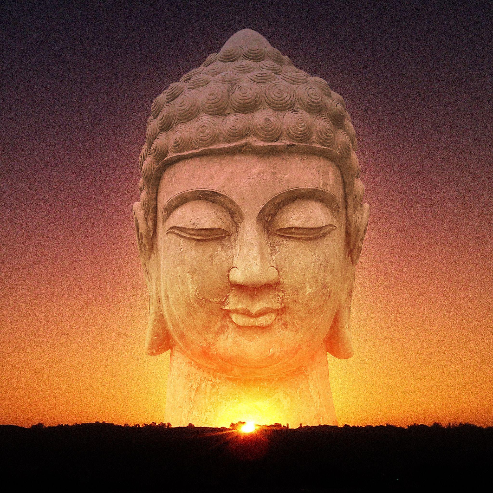 2048x2048 Sunrise Buddha Wallpaper