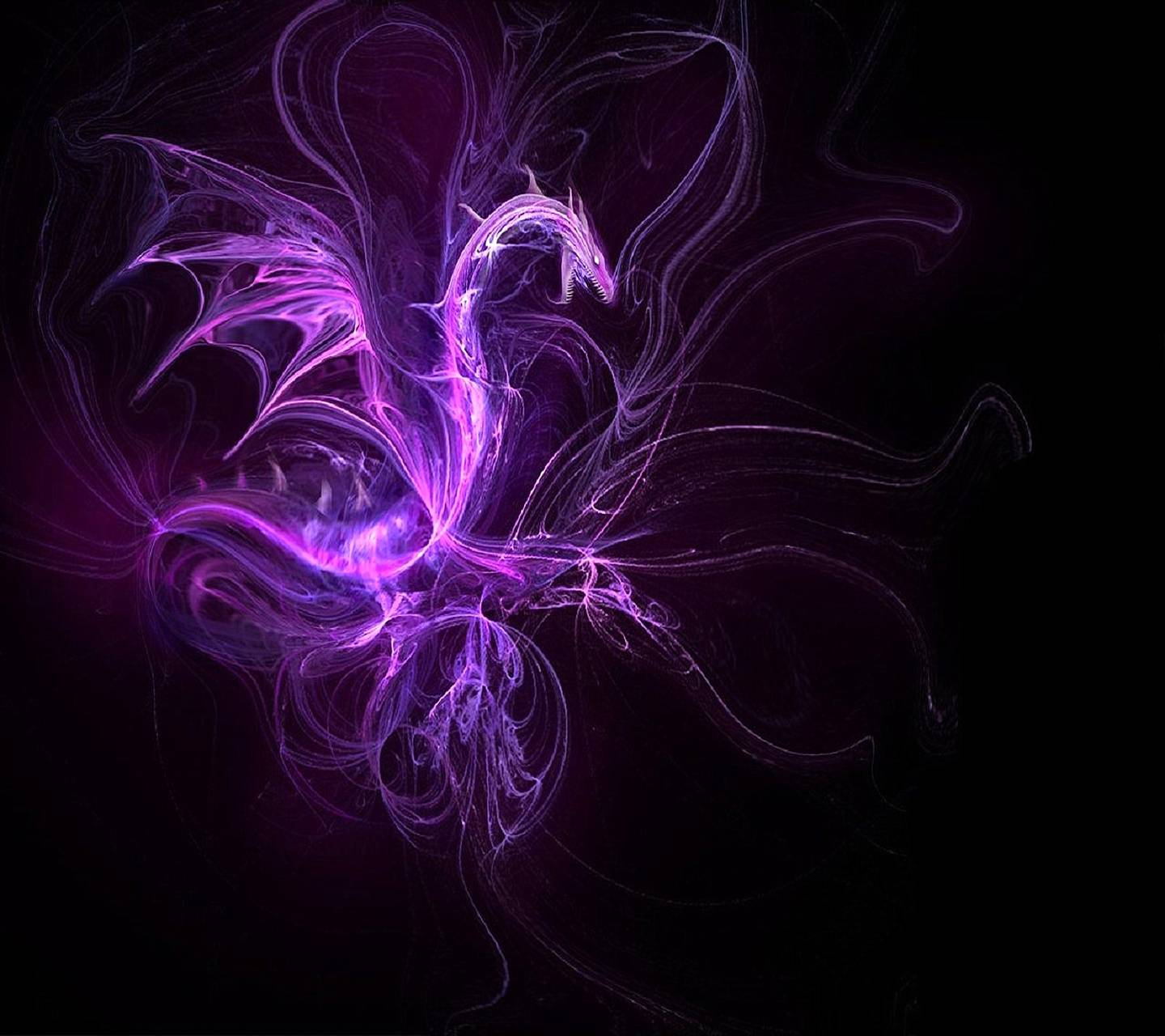 1440x1280 Purple Dragon Wallpaper