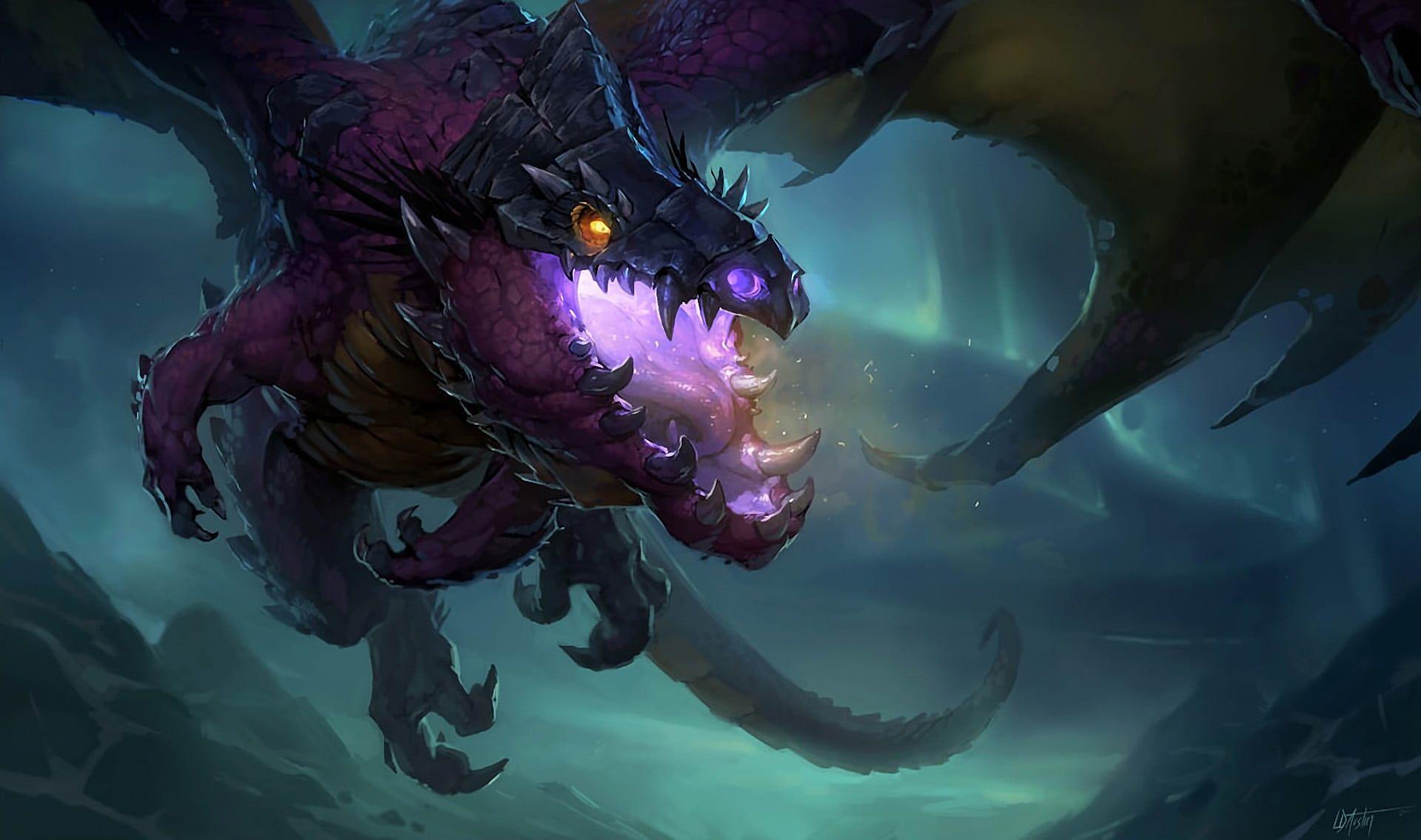 1920x1135 Purple And Black Dragon