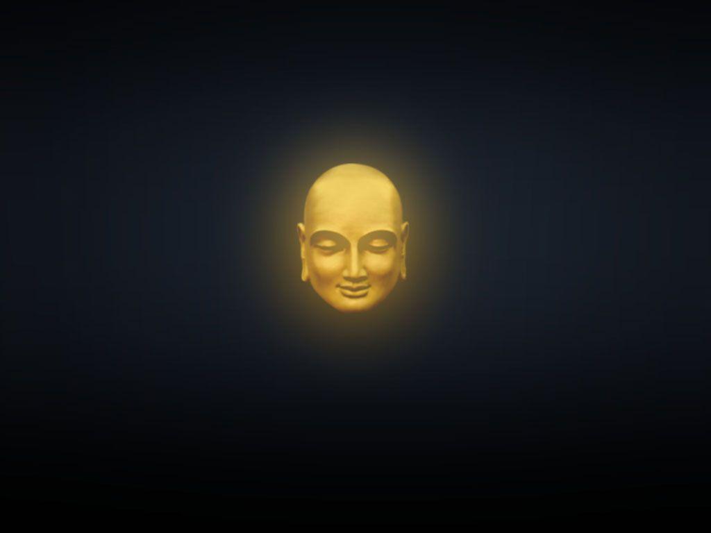 1024x768 Buddha Head Background Wallpaper