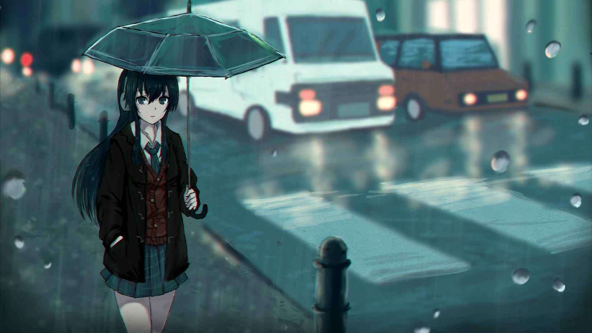 Aesthetic Rain Anime Wallpapers - Top Free Aesthetic Rain Anime Backgrounds  - WallpaperAccess