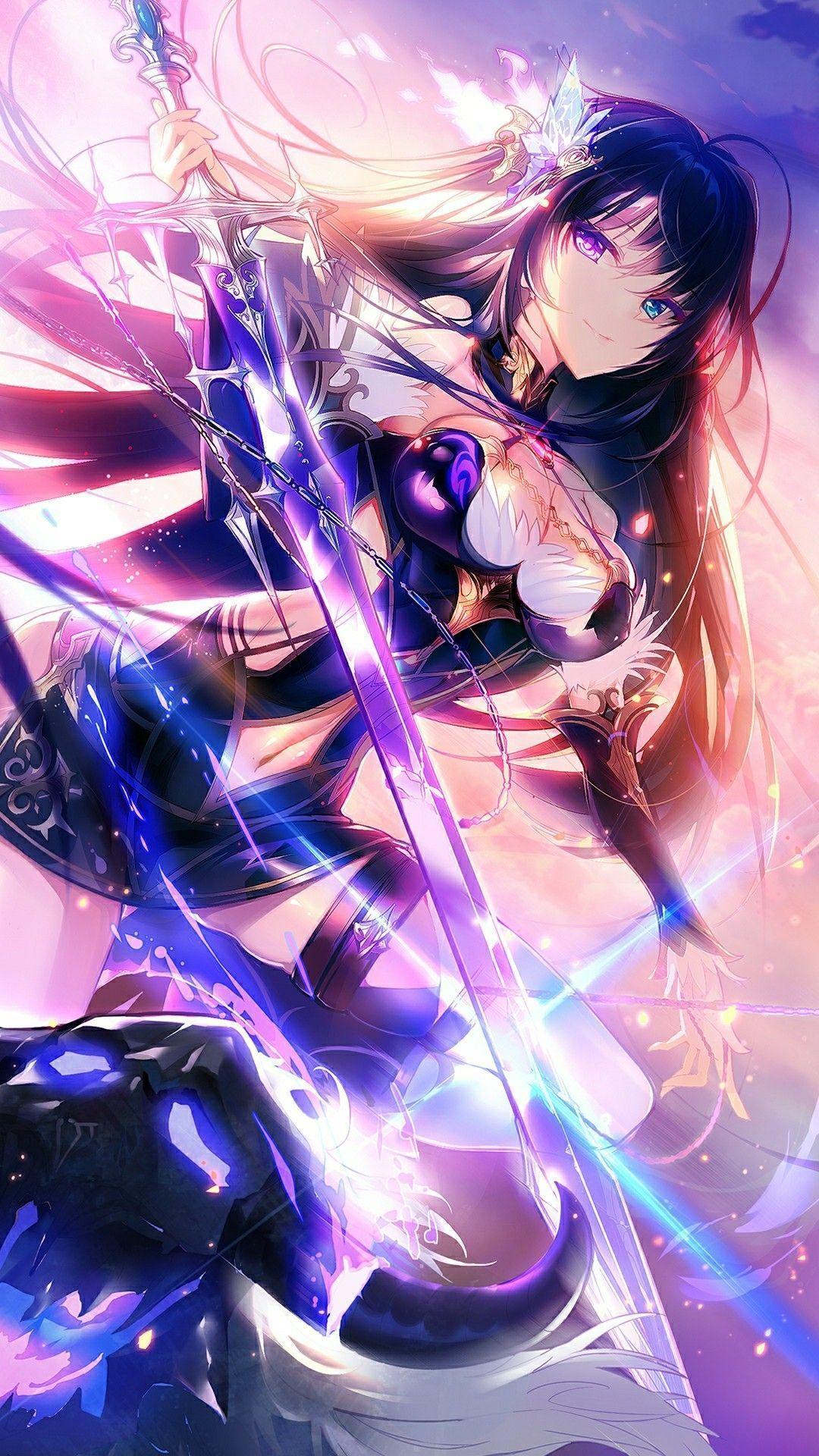 1080x1920 Purple Anime Wallpaper