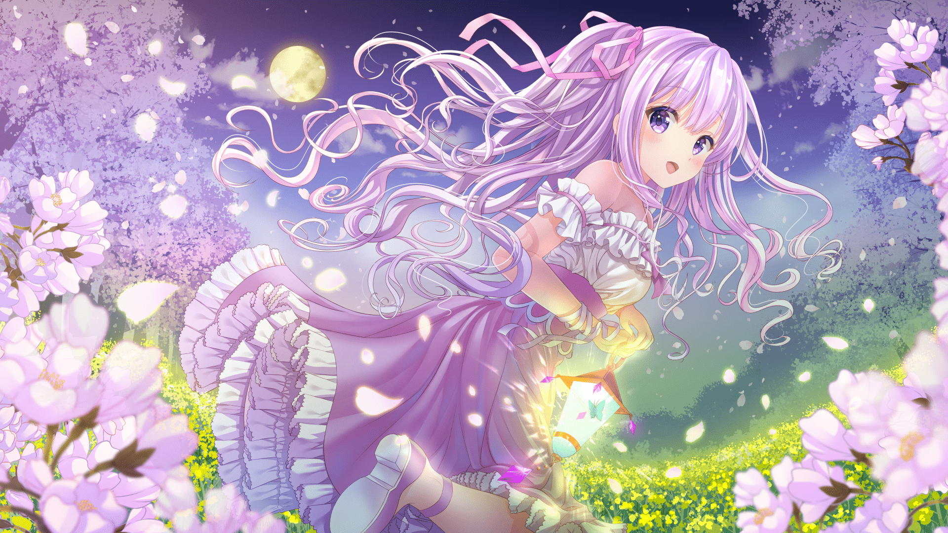 1920x1080 Purple Anime Wallpaper