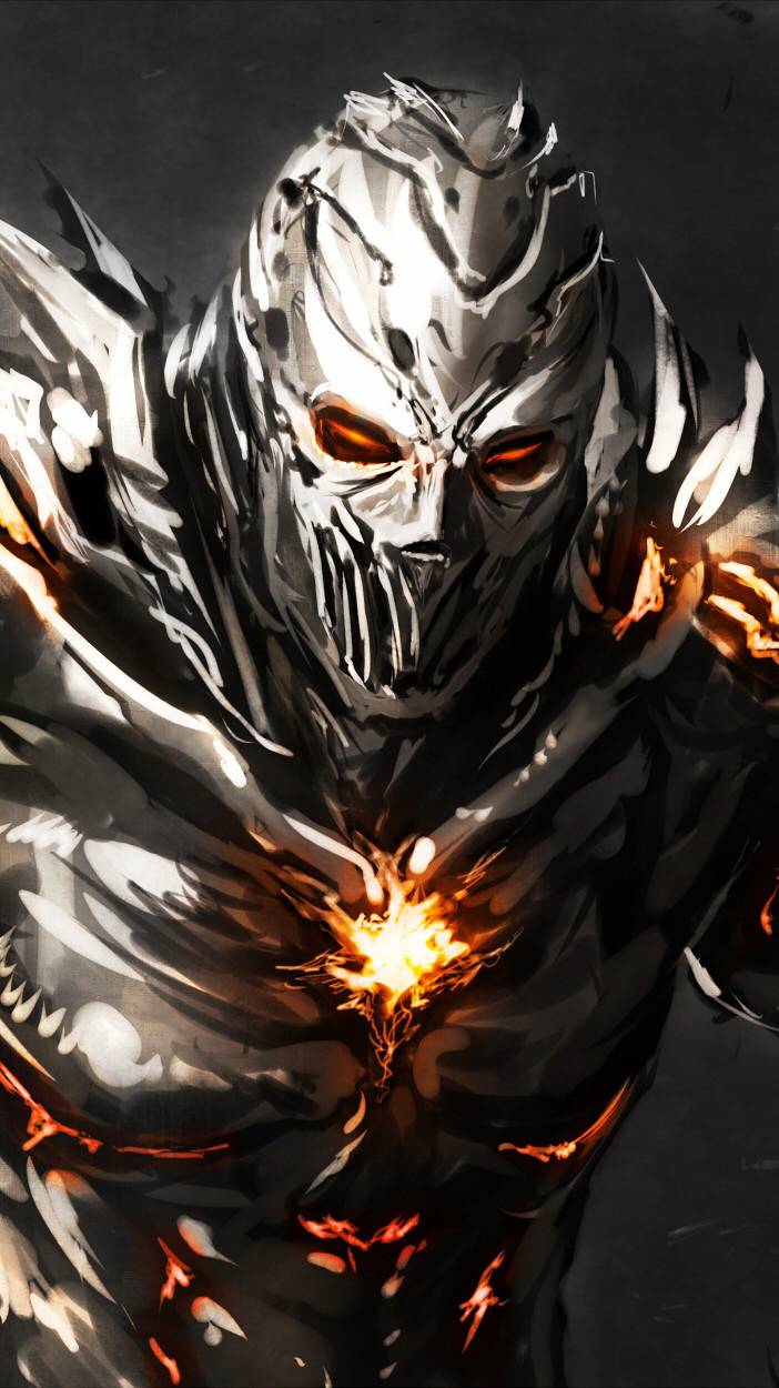 702x1250 Fire Knight wallpaper