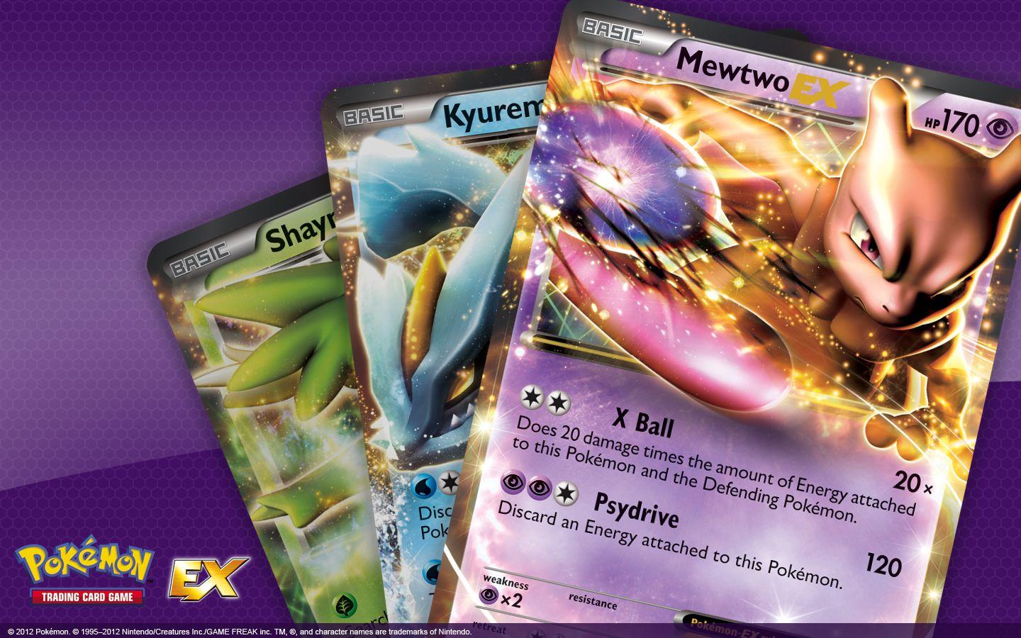 1440x900 Mewtwo EX Themed Desktop Wallpaper