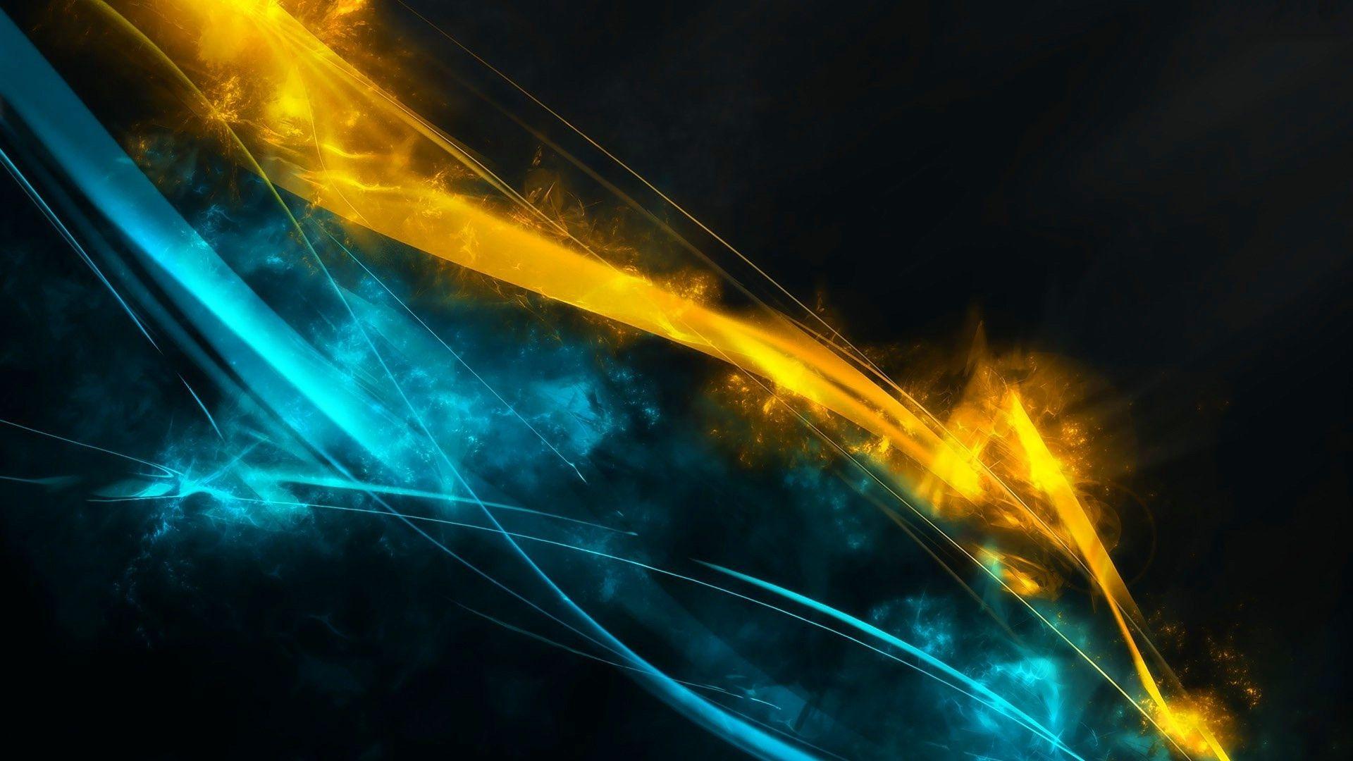 1920x1080 Design Blue And Gold Background HD Wallpaper