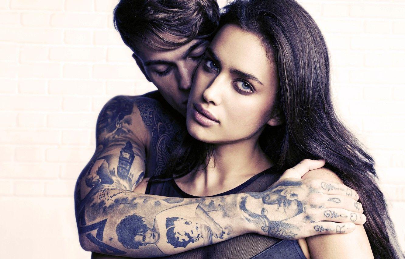 1332x850 Wallpaper look, girl, face, model, hand, Irina Shayk, brown hair, guy, tattoo, Sheik, Irina Shayk, Irina Shaykhlislamova, Irina Shaykhlislamova image for desktop, section девушки