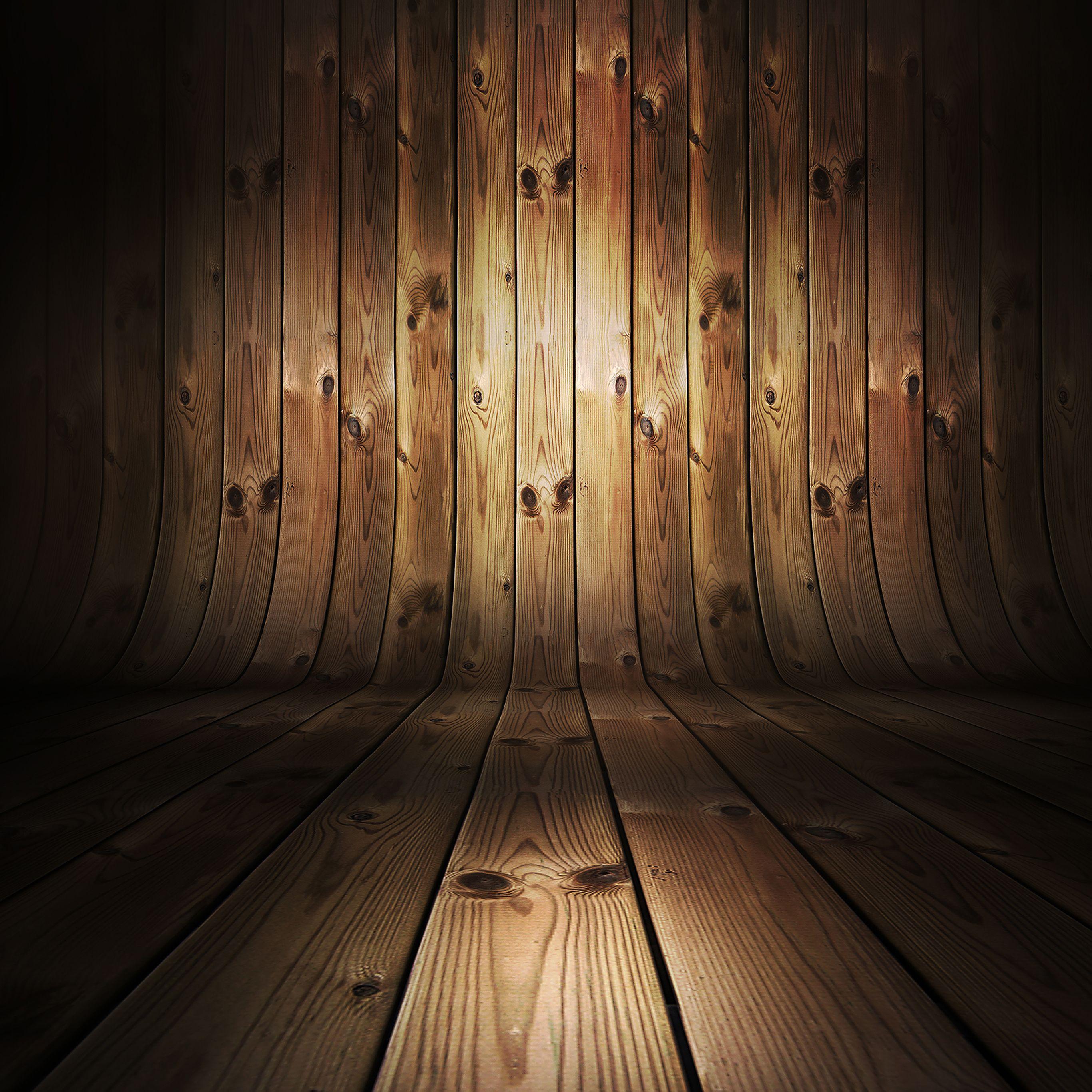 2732x2732 Dark Bent Wood Background Wallpaper