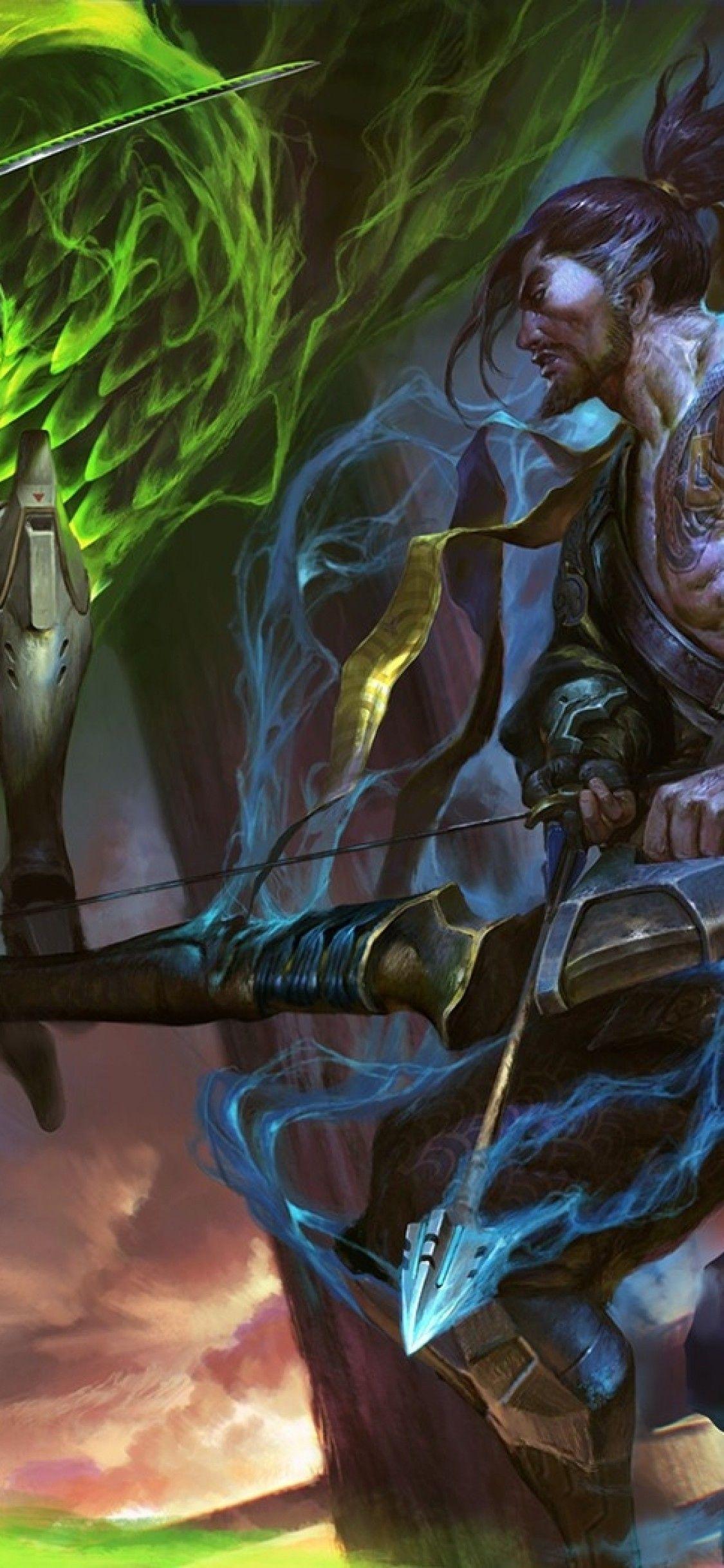 1125x2436 Download 1125x2436 Overwatch, Genji, Hanzo, Skills, Painting Wallpaper for iPhone 11 Pro & X