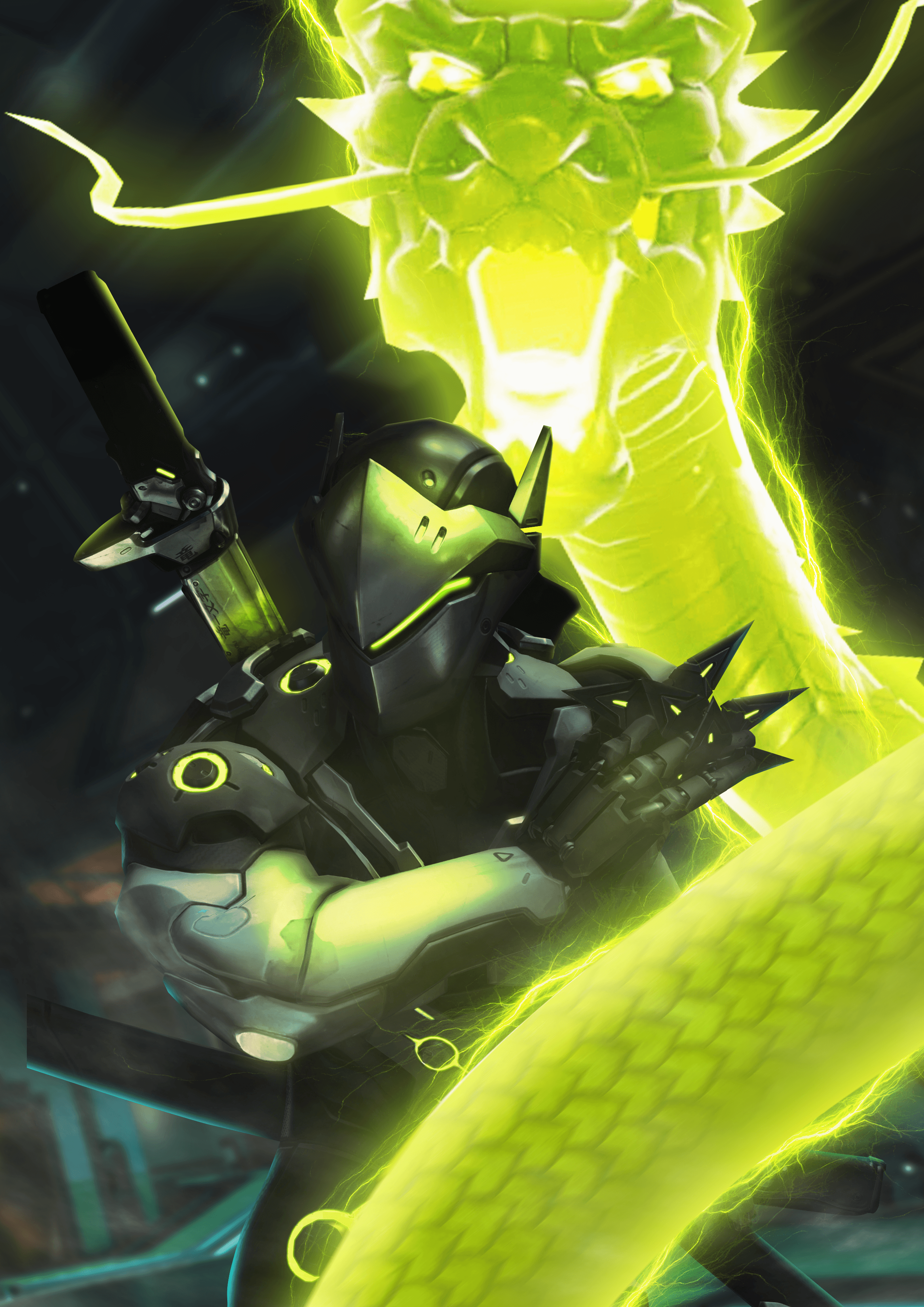 2480x3508 Genji Overwatch Wallpaper
