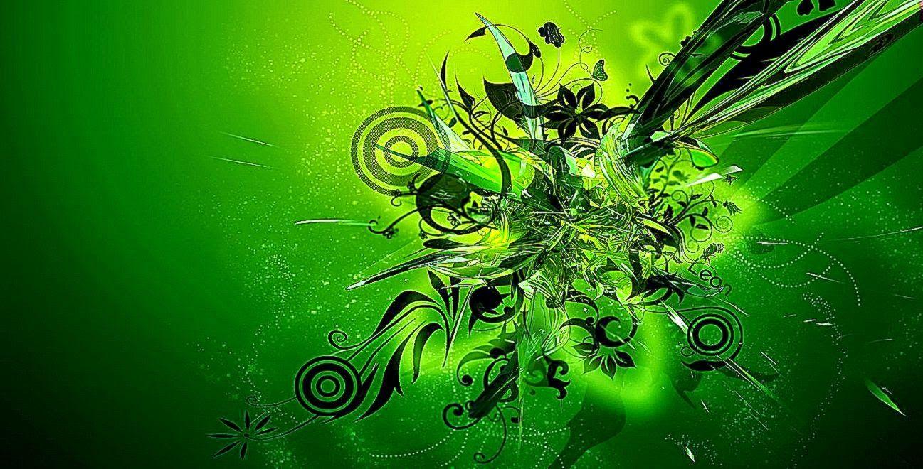 1297x660 Wallpaper Green 3D Abstract Art Desktop. Wallpaper Background Gallery