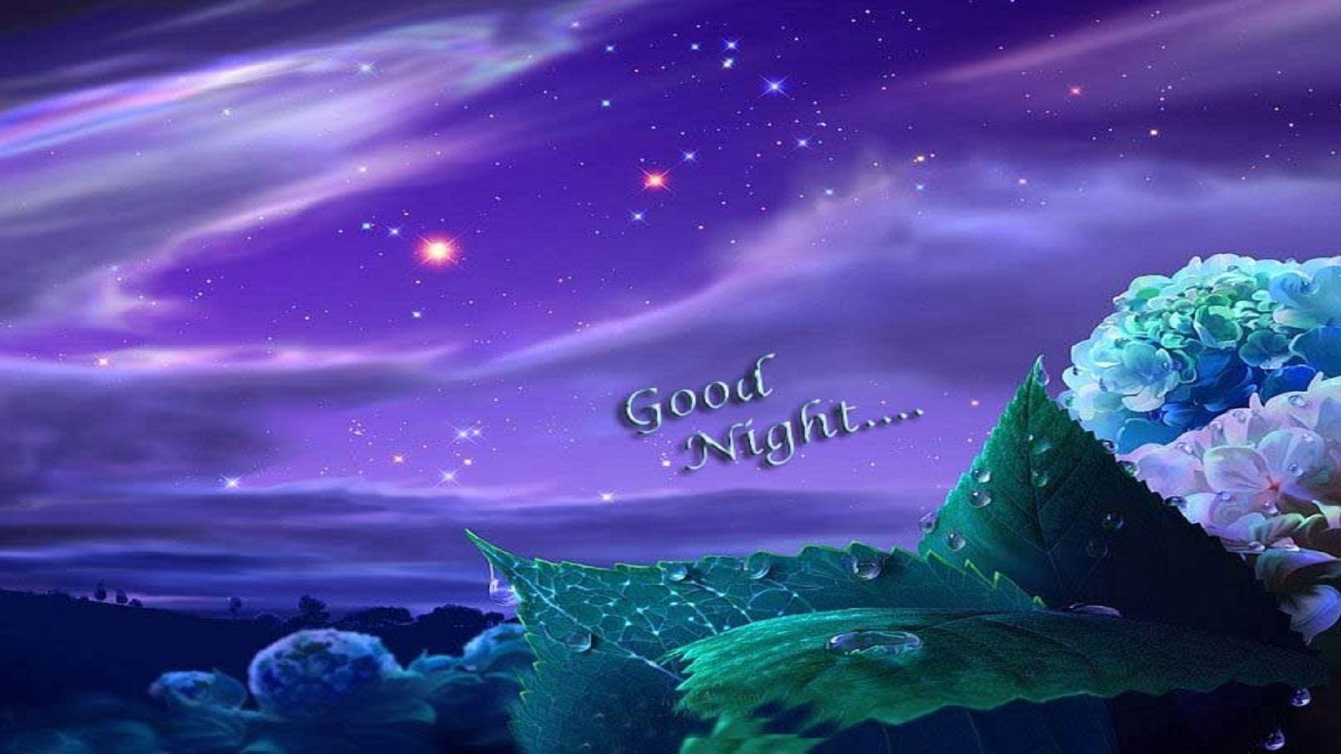 1920x1080 Good Night Purple Sky Wallpaper Free For Desktop Hd