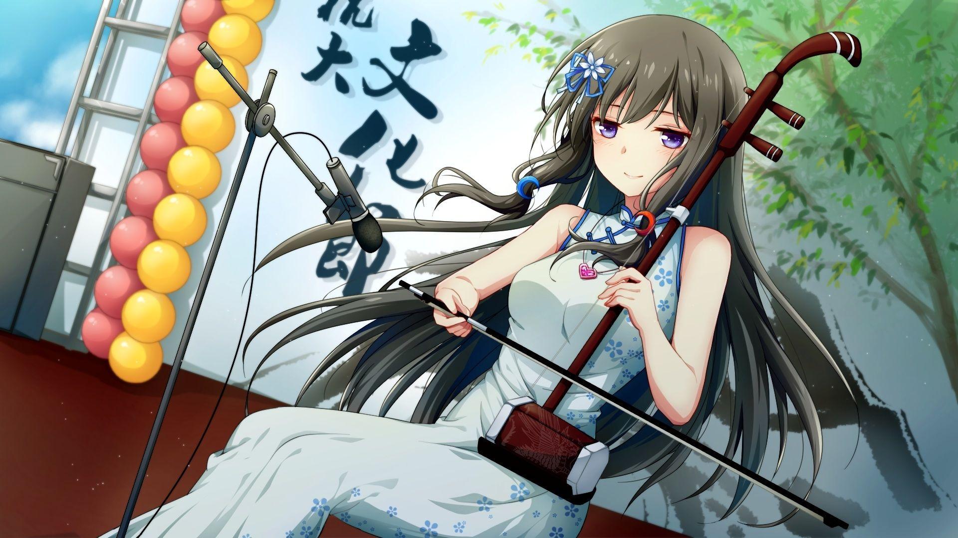 1920x1080 Purple Anime Girl Wallpaper 1920x1080