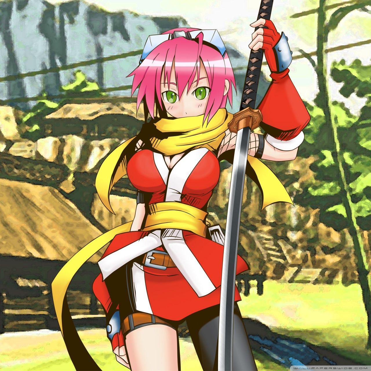 1280x1280 Anime Samurai Girl Ultra HD Desktop Background Wallpaper for 4K UHD TV : Tablet