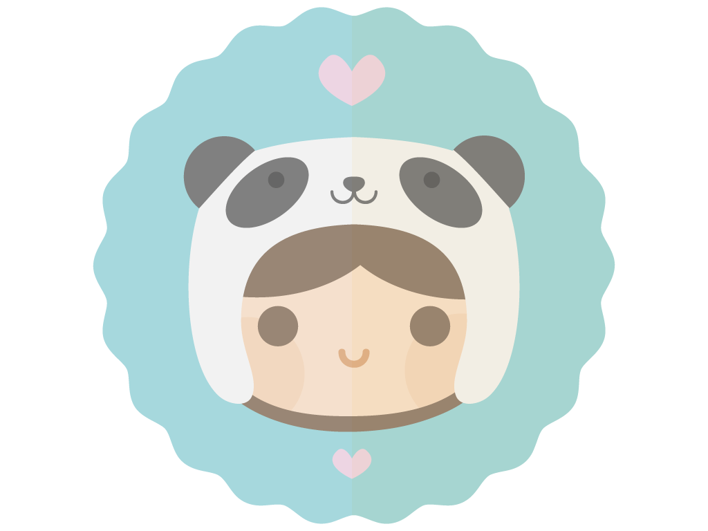 1024x768 Kawaii Panda Hat