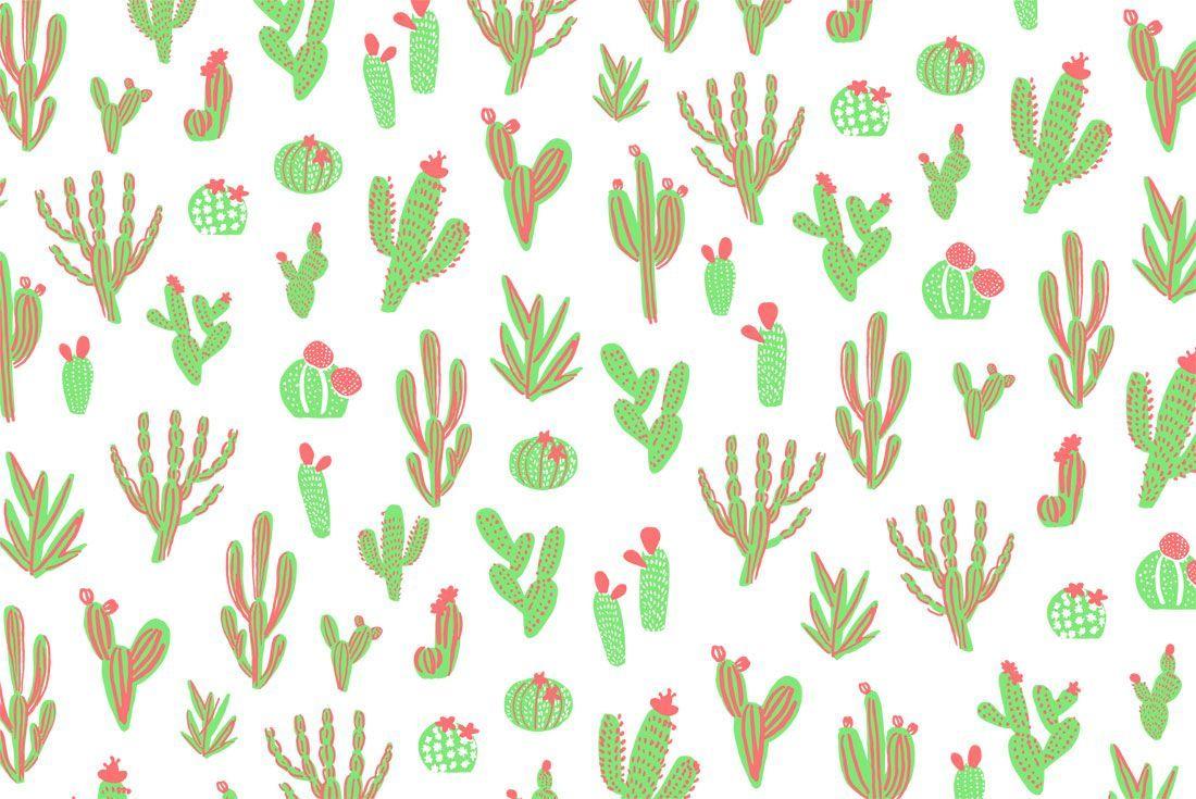 1100x735 Download Now: 6 New Desktop + Smartphone Wallpaper Designed by Hello!Lucky. Cute wallpaper for computer, Cactus background, Cute desktop wallpaper