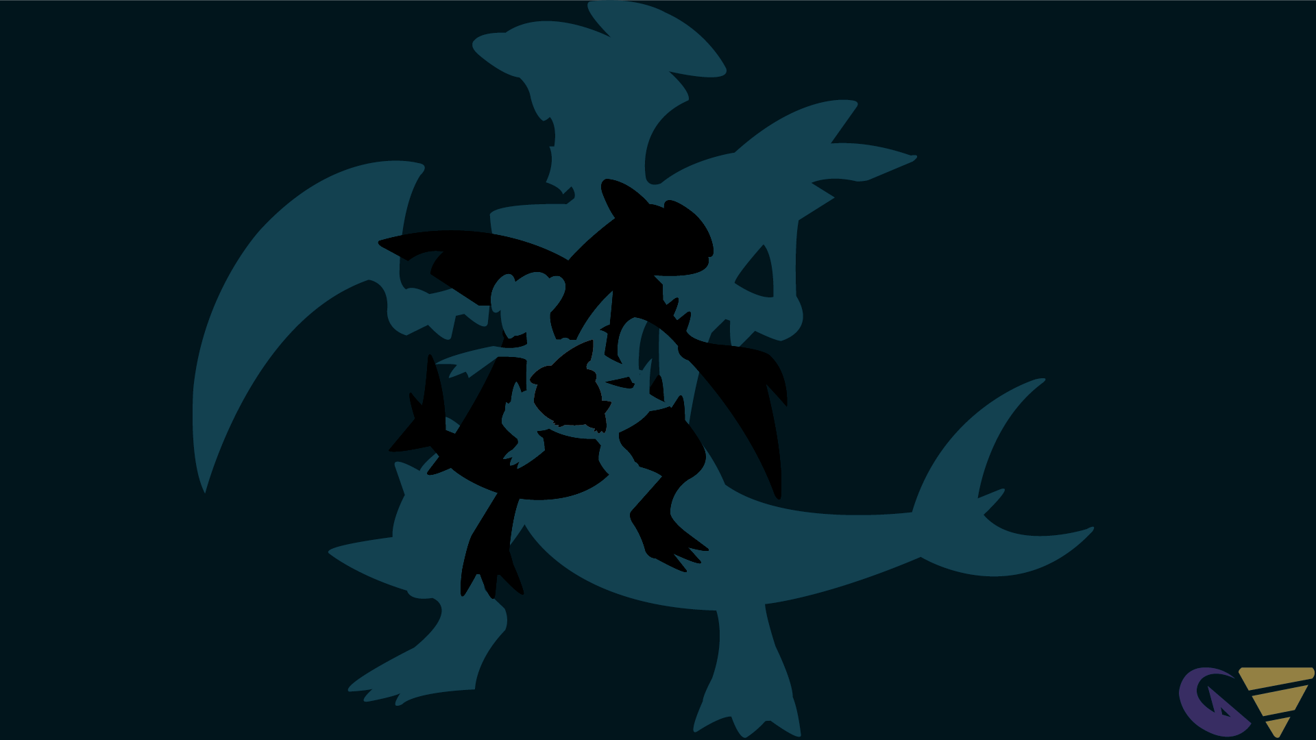 1920x1080 Garchomp Evolution Line Minimalism