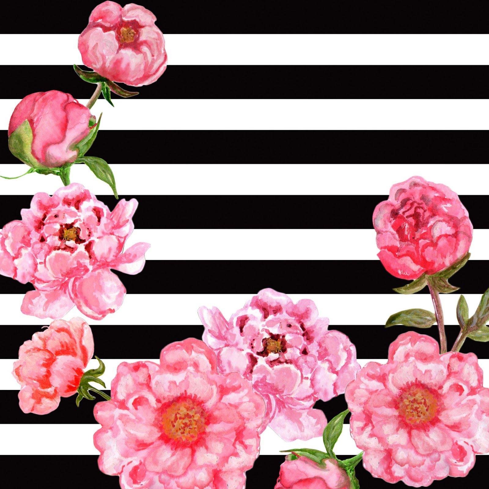 1600x1600 FREE Black & White Floral Background Patterns!