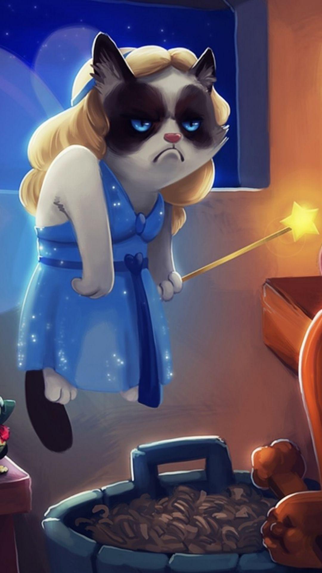 1080x1920 ScreenBeauty. grumpy cat, cat, pinocchio