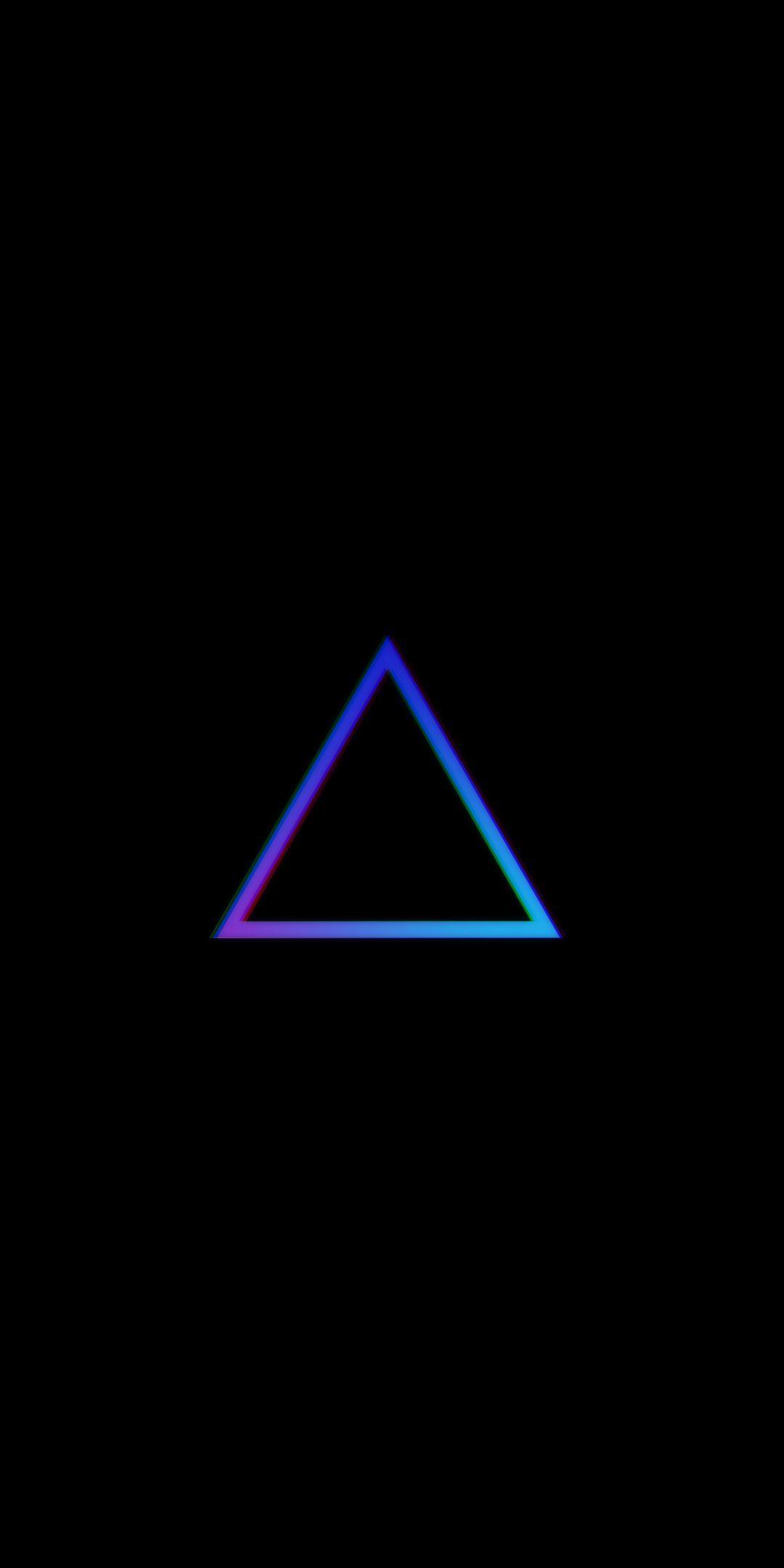 1080x2160 Minimal blue triangle, gradient wallpaper. Minimalism, Triangle art, Wallpaper