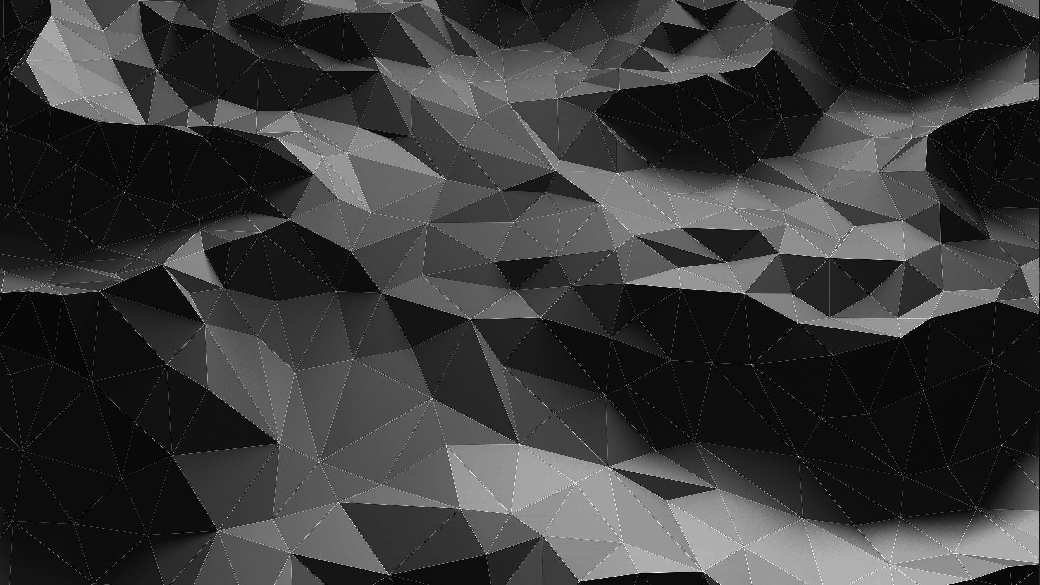 3556x2000 Black And White Triangle PC Wallpaper