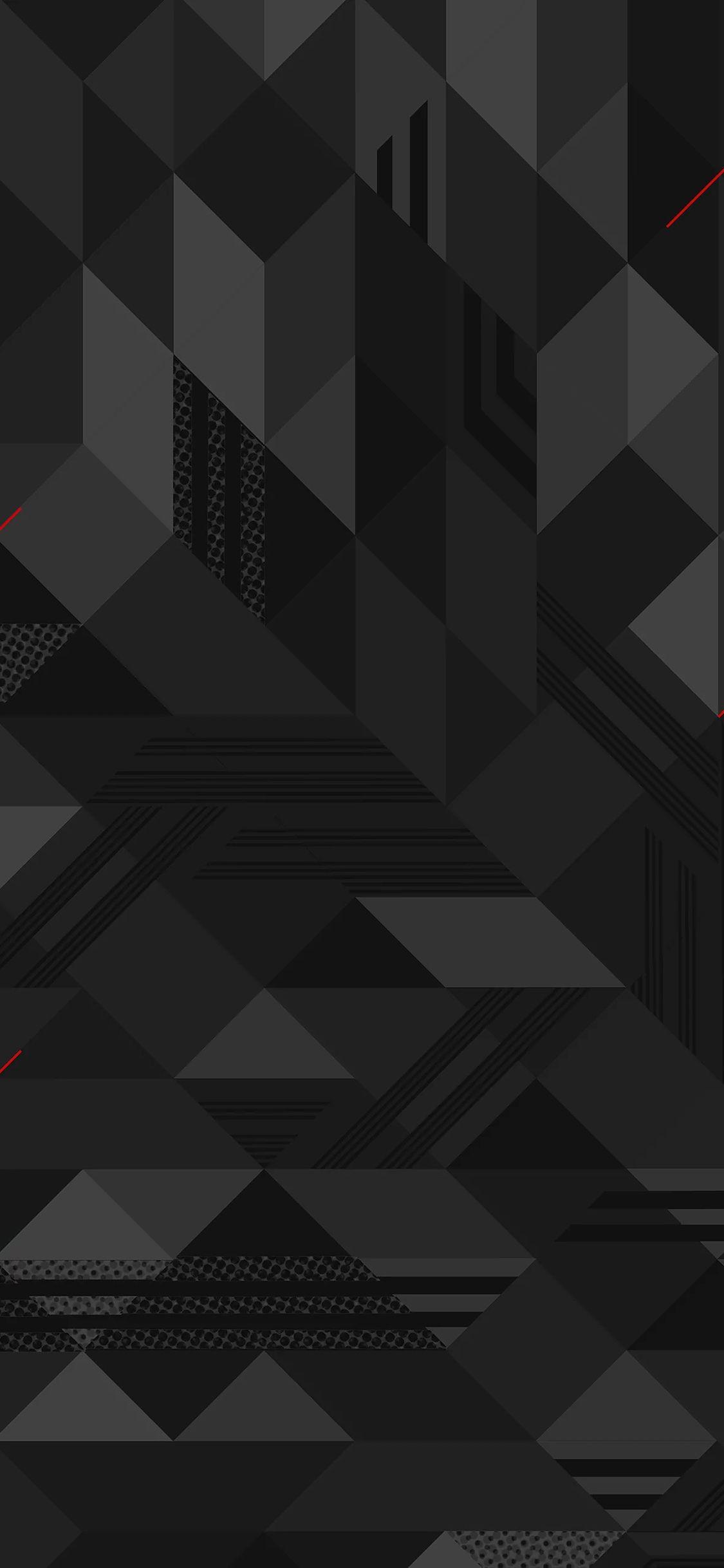 1125x2436 Black Triangle Abstract Wallpaper