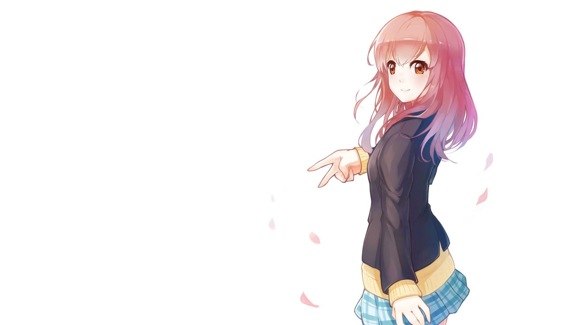 1920x1080 Desktop Wallpaper Shouko Nishimiya, Minimal, Red Head, Anime Girl, HD Image, Picture, Background, Cdzzh6