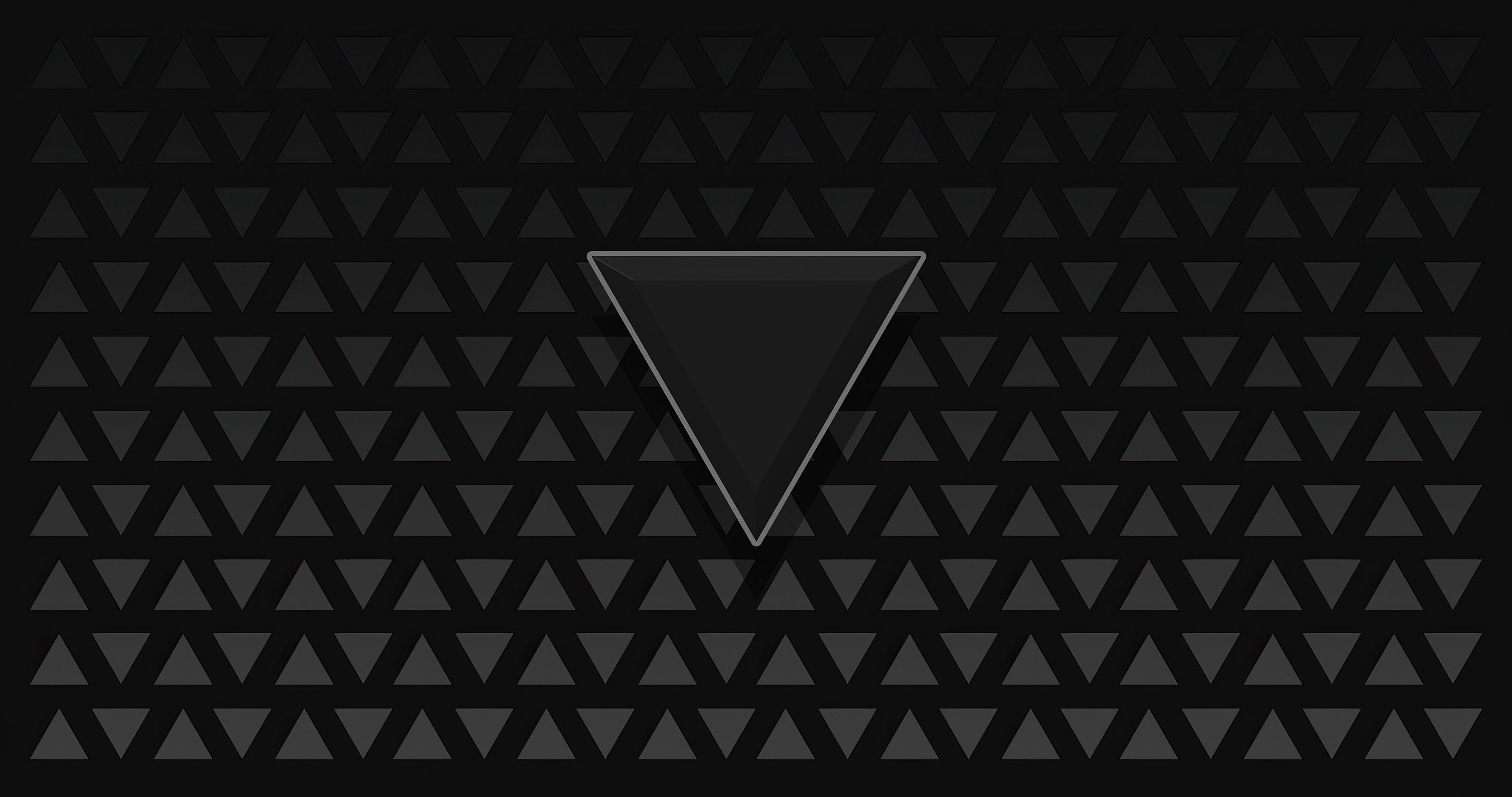 3840x2025 Triangle Dark Black 4k, HD Abstract, 4k Wallpaper, Image, Background, Photo and Picture