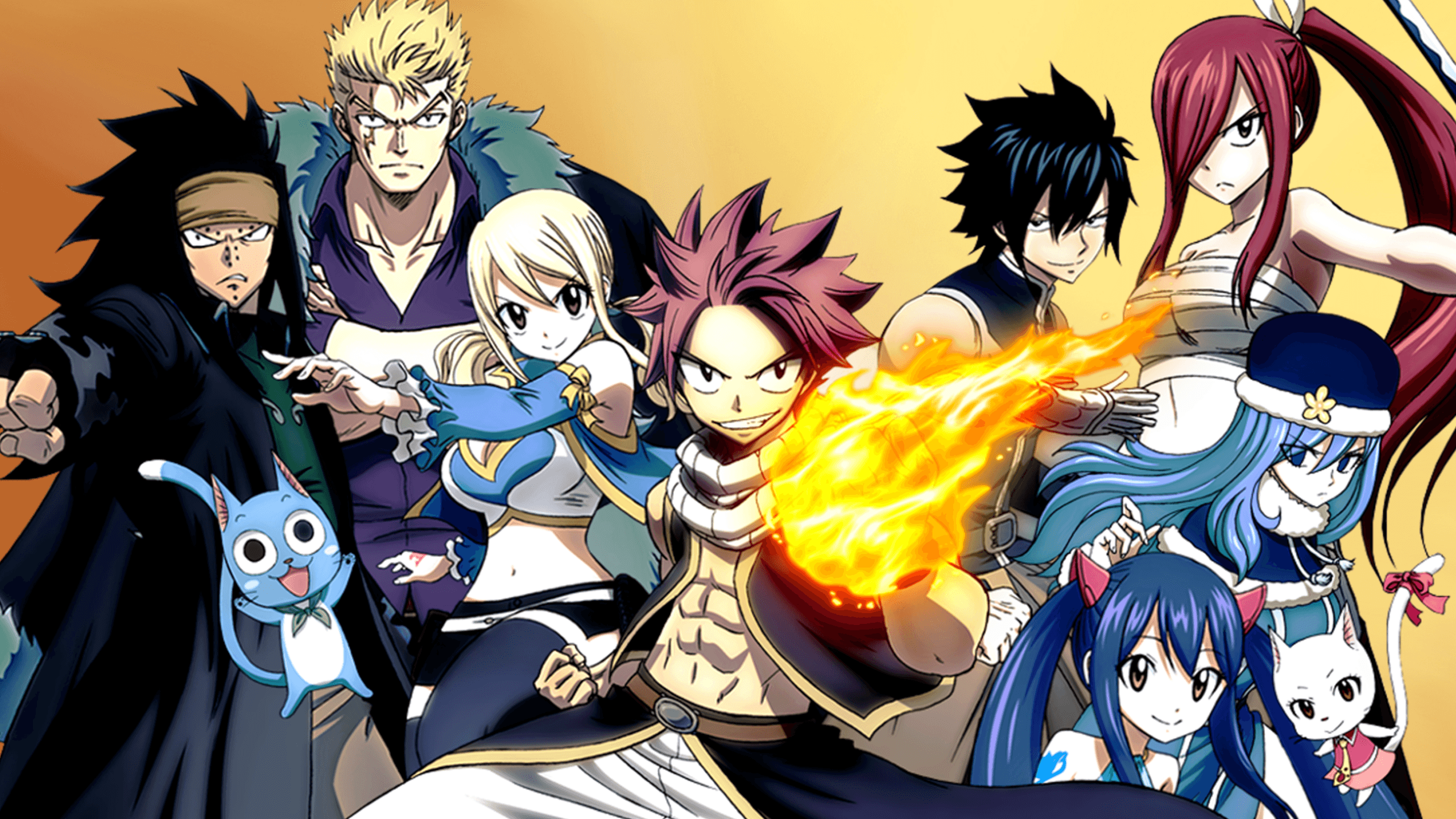 Fairy Tail Characters Wallpapers Top Free Fairy Tail Characters Backgrounds Wallpaperaccess