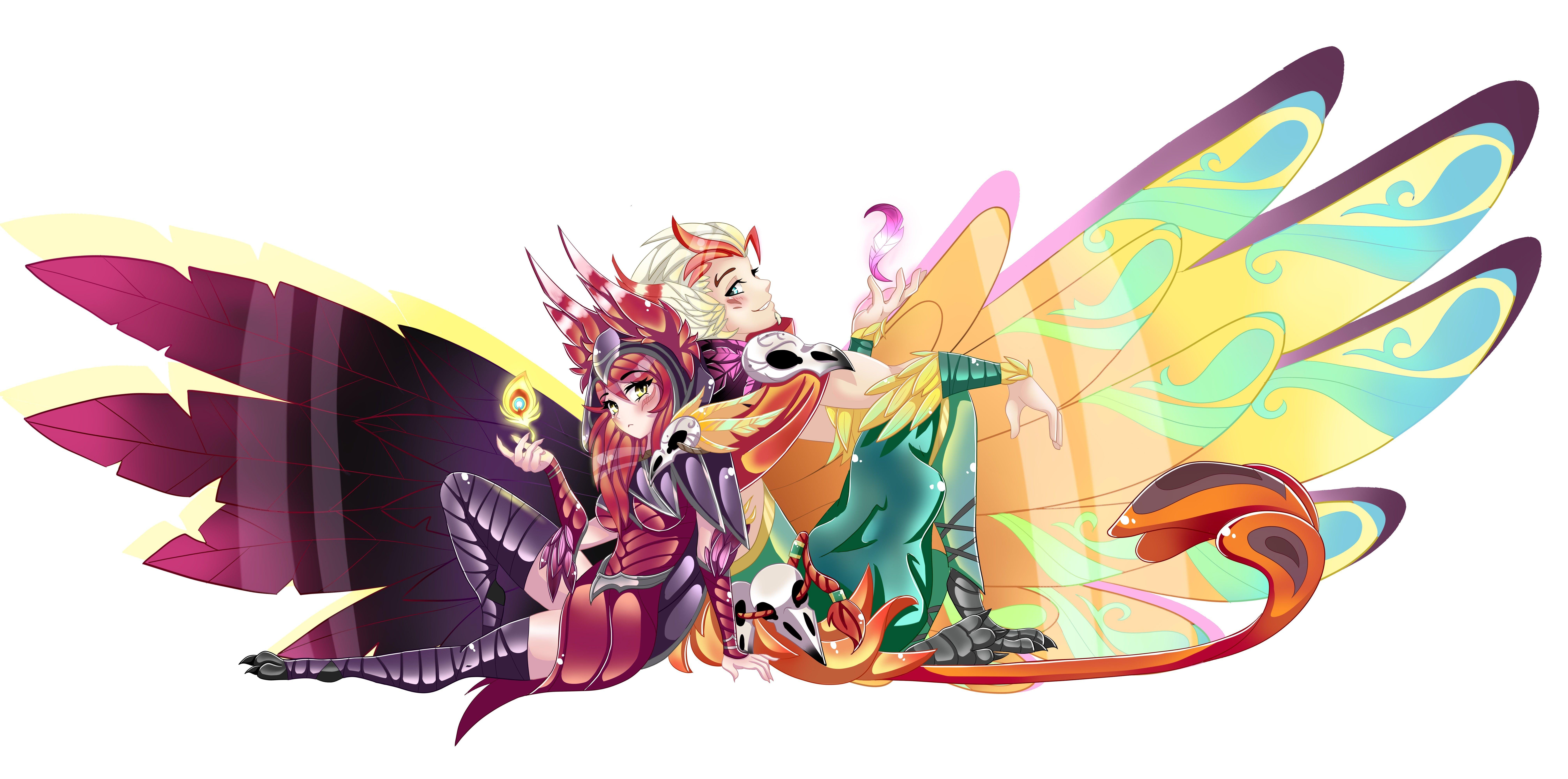 8050x4000 Xayah & Rakan By Imako Chan HD 4k 6k 8k Wallpaper Background And Rakan Art