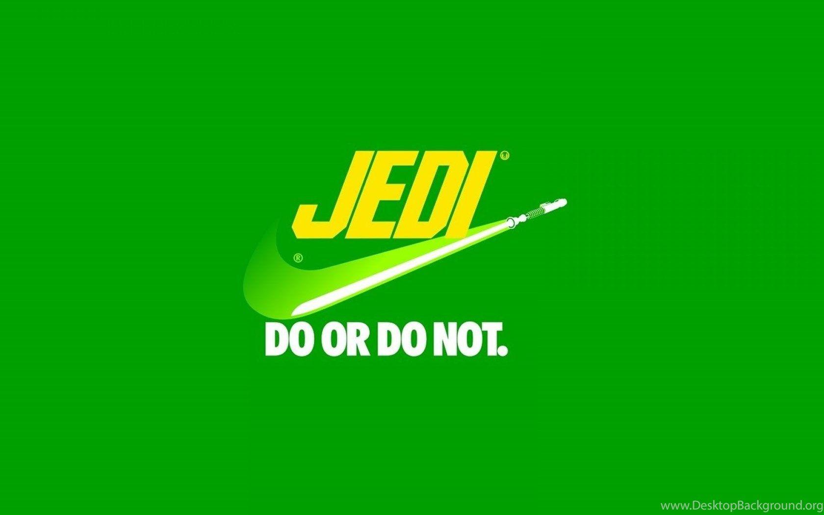1680x1050 Star Wars Minimalistic Front Jedi Parody Nike Logos Wallpaper Desktop Background