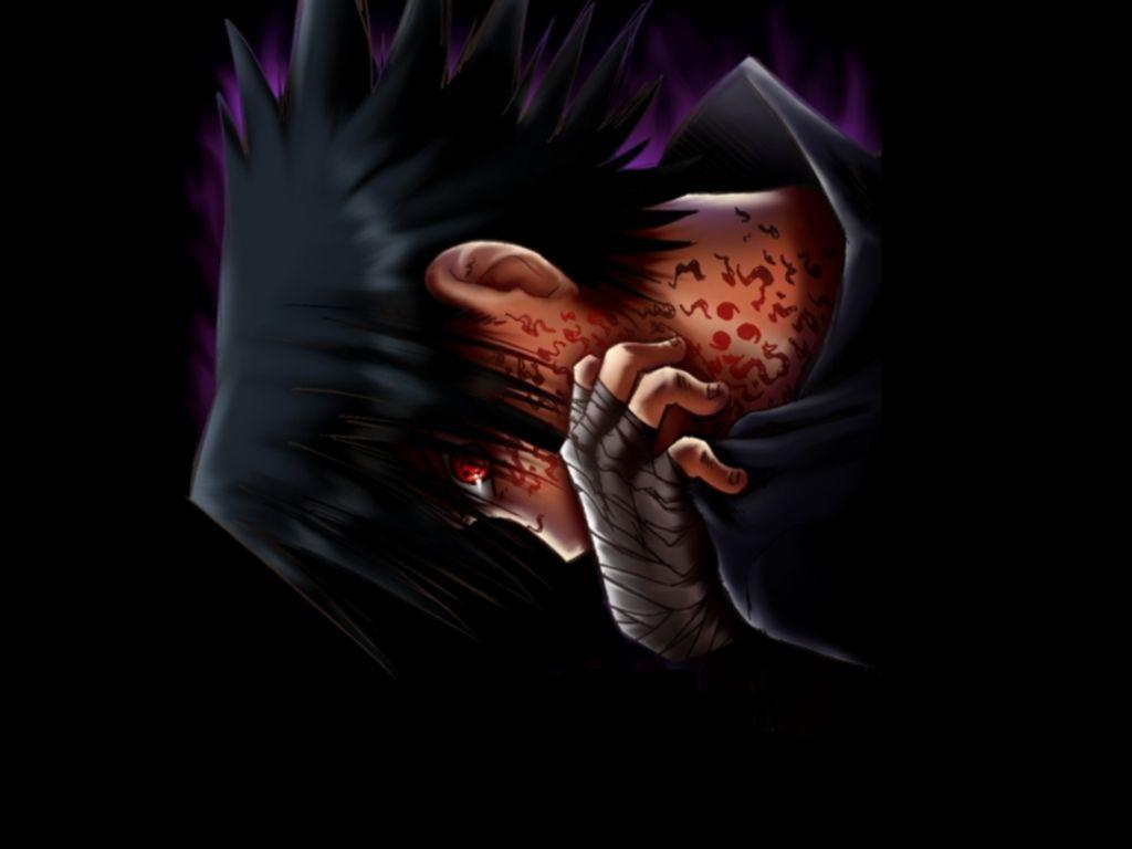 1024x768 Sasuke Uchiha Curse Mark HD Wallpaper