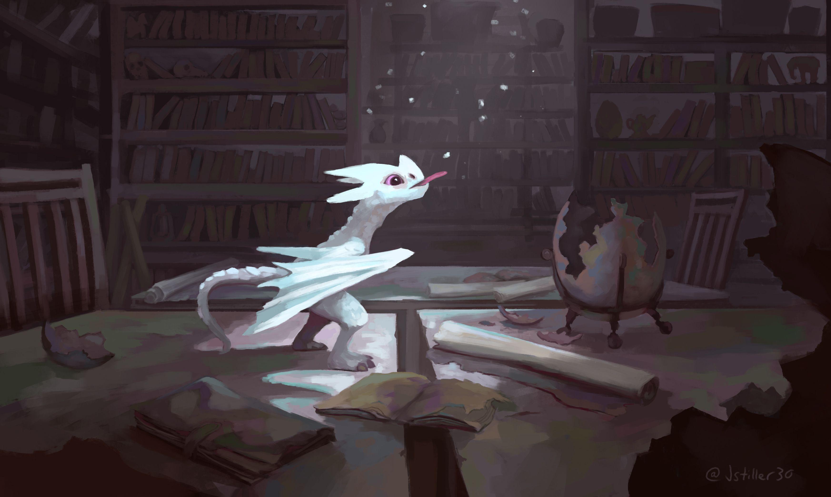 3491x2090 White Baby Dragon 4k, HD Artist, 4k Wallpaper, Image, Background, Photo and Picture