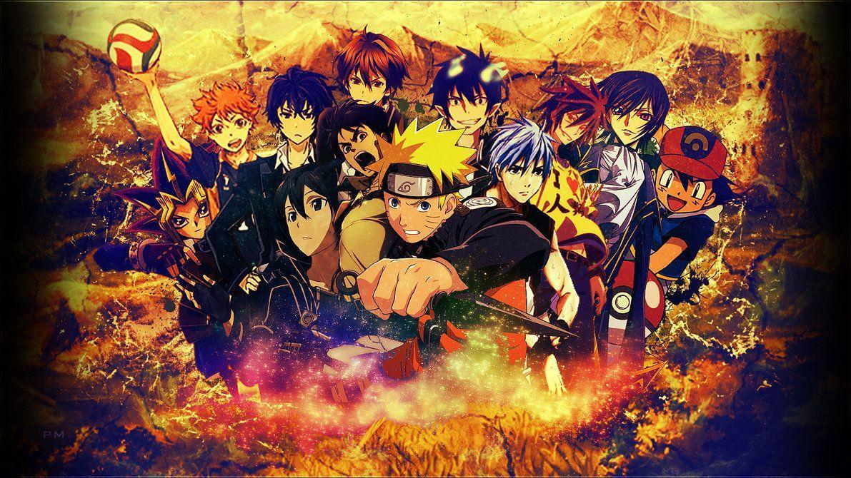 1191x670 Anime Mashup Art Wallpaper