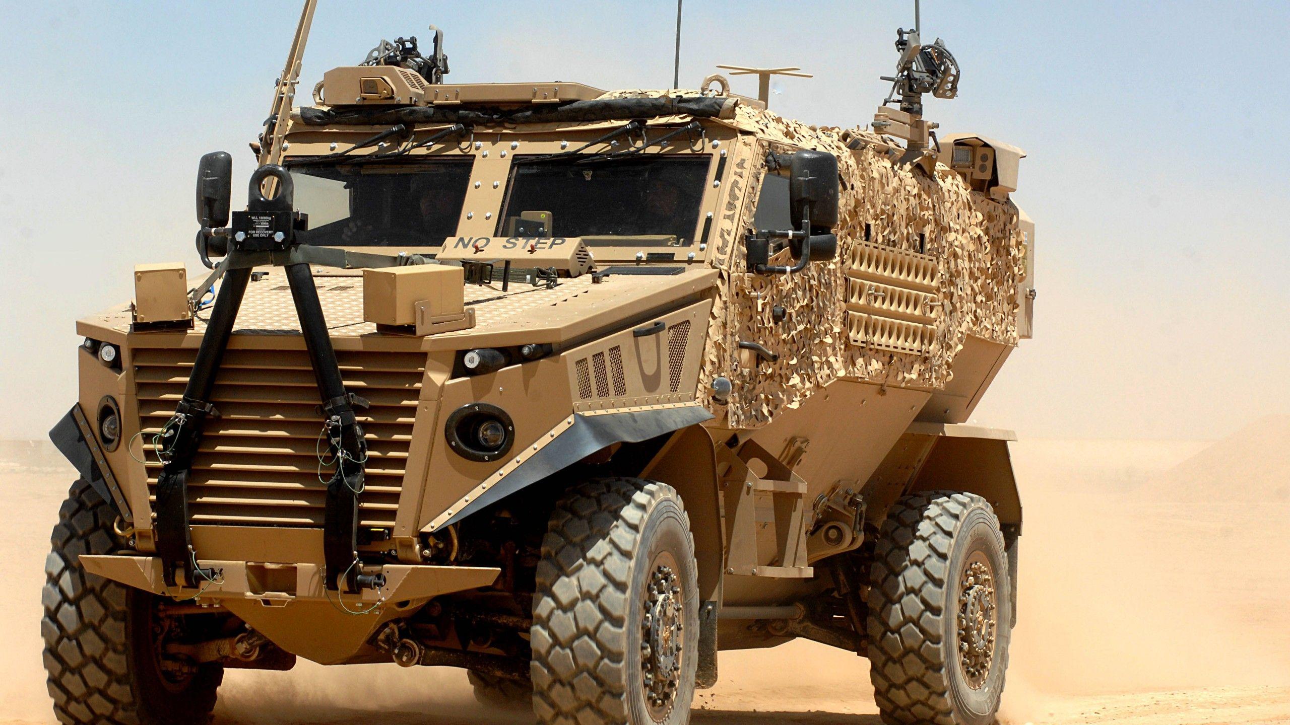 2560x1440 Wallpaper Force Protection Ocelot, Armored car, British Army, Military