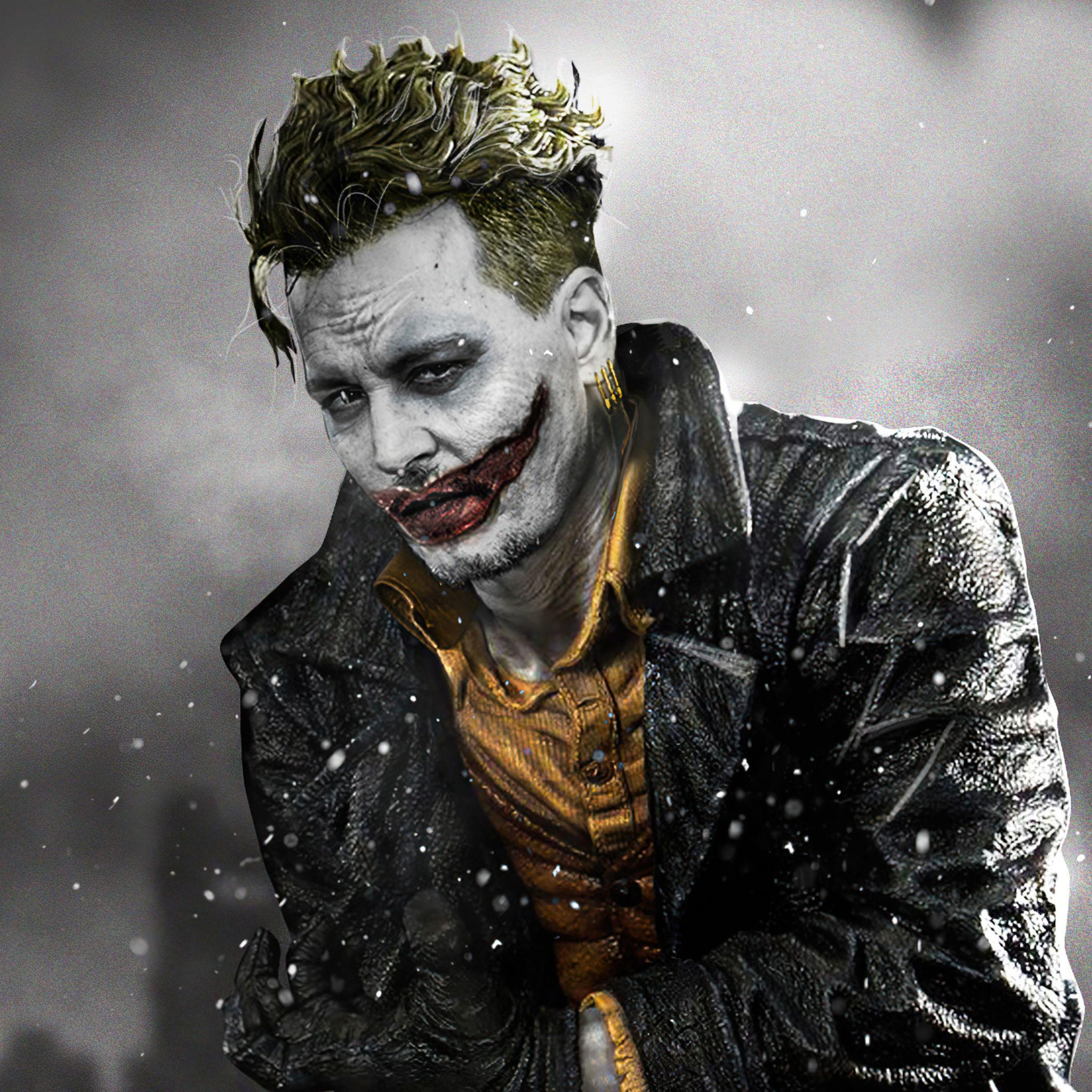 2048x2048 Joker Johnny Depp iPad Air HD 4k Wallpaper, Image, Background, Photo and Picture