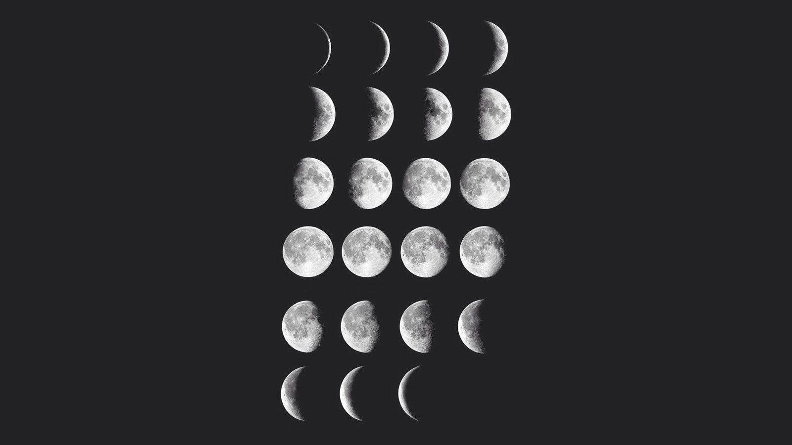 1600x900 Moon, Full Moon, Crescent Moon wallpaper
