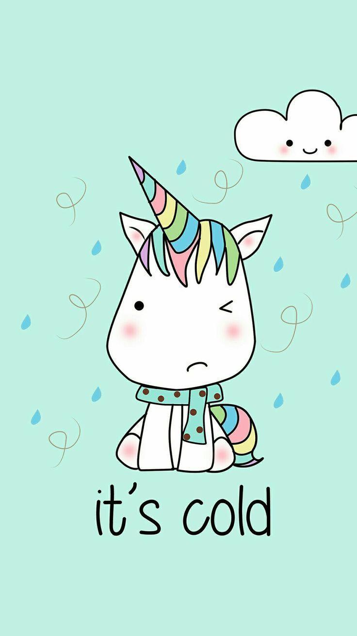 736x1308 Cartoon Unicorns Wallpaper